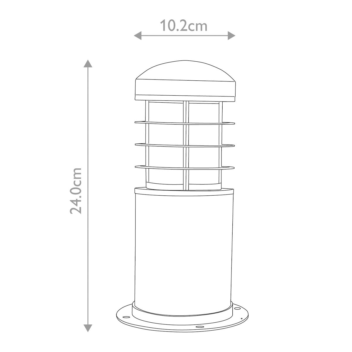 Elstead Poole Stainless Steel And Teak Mini Bollard Light
