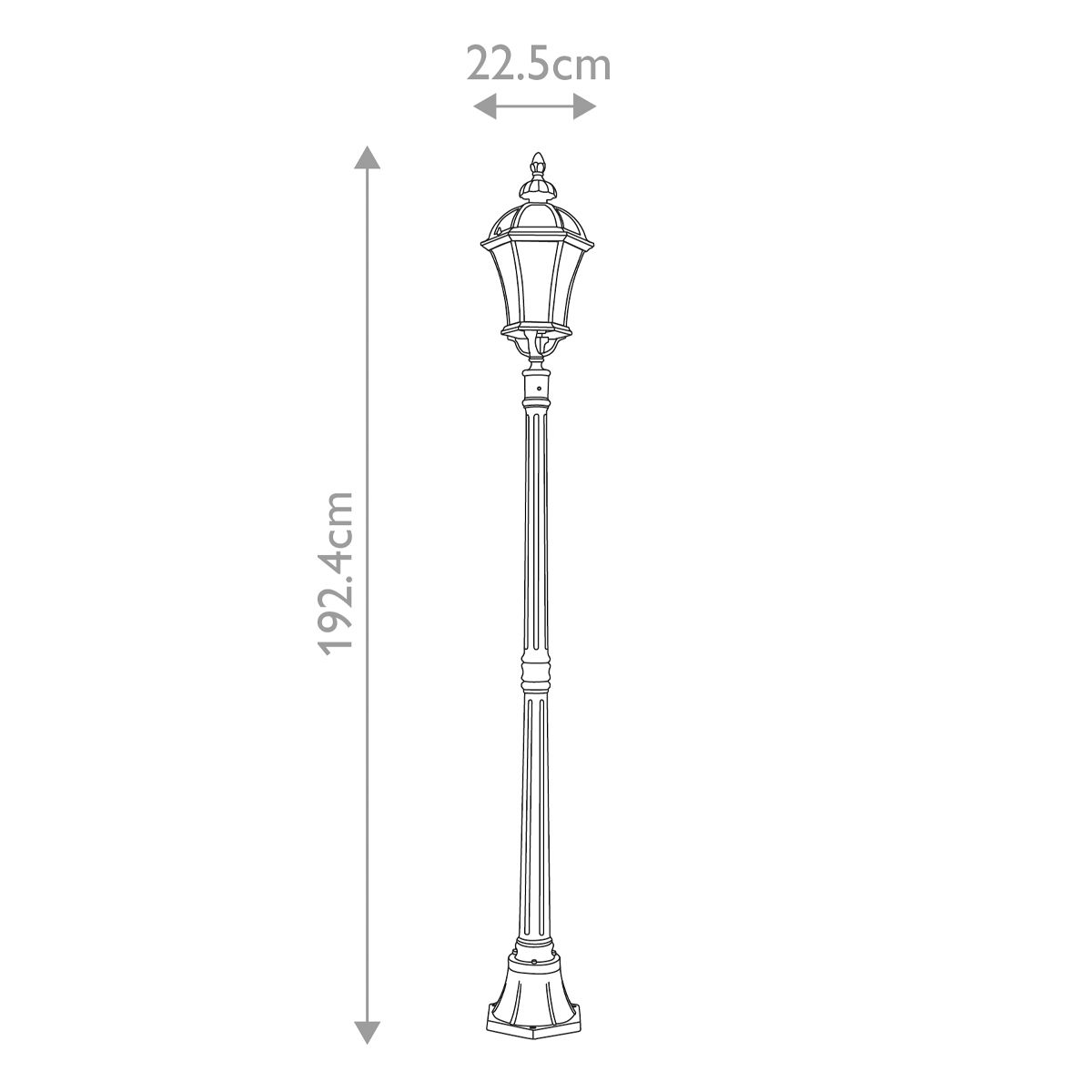 Elstead Ledbury Black Outdoor Lamp Post