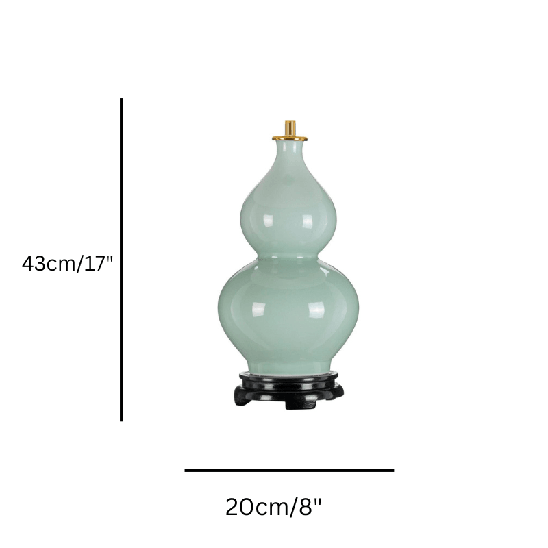 Harbin Gourd Ceramic Table Lamp size guide