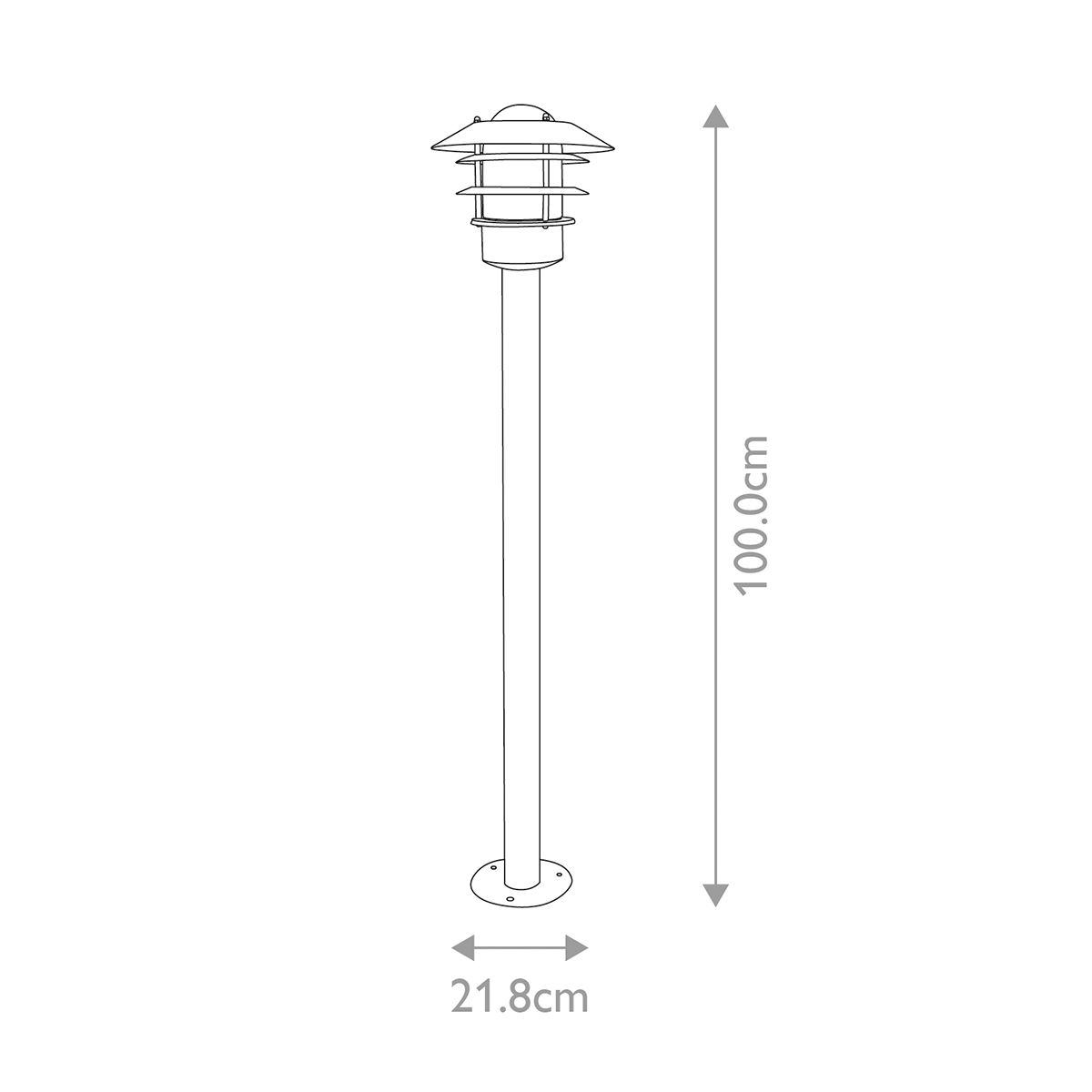 Elstead Helsingor Black Outdoor Bollard Light
