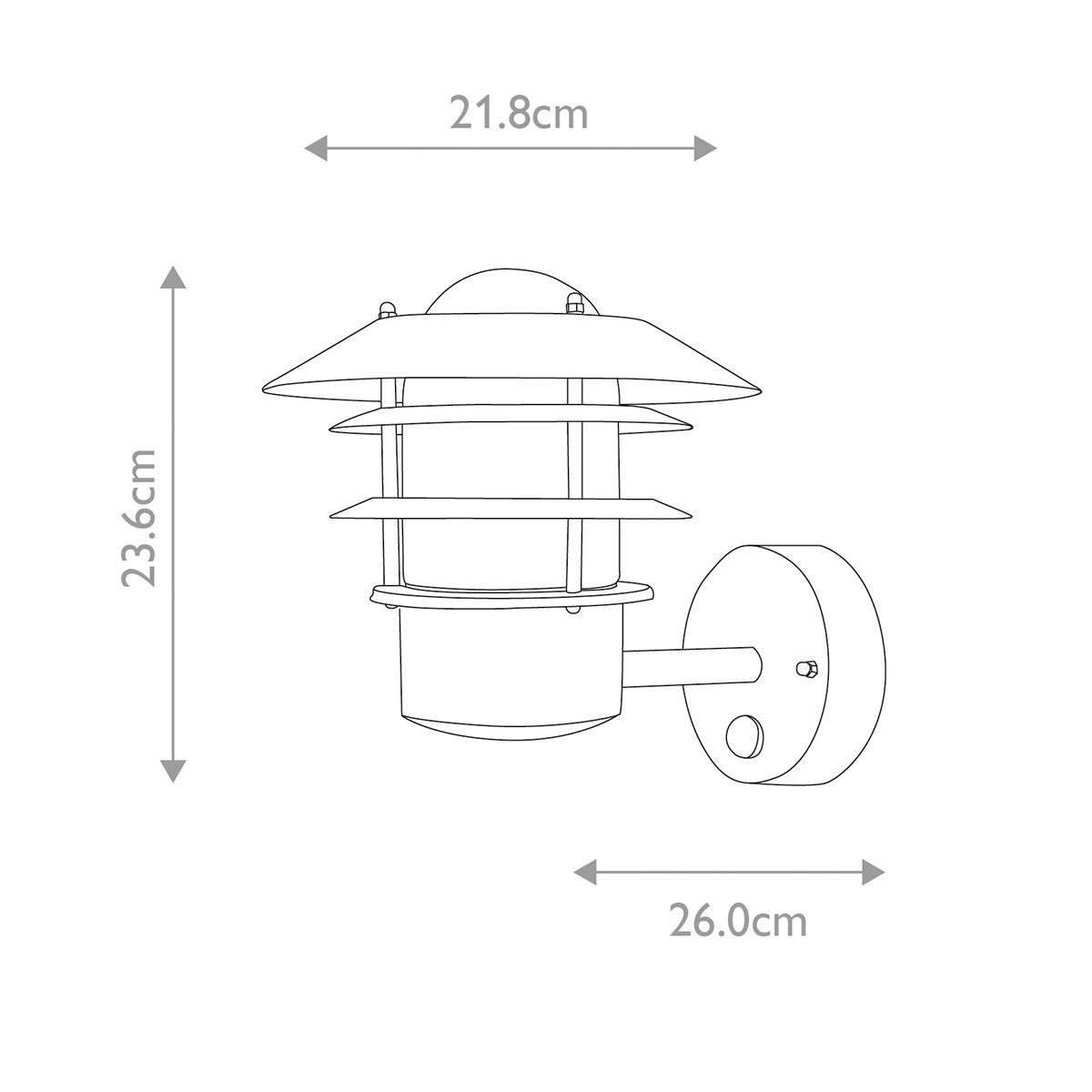Elstead Helsingor Black Outdoor PIR Wall Light