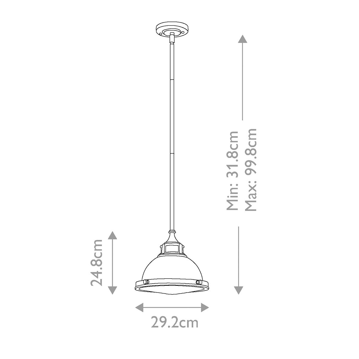 Hinkley Amelia 1 Light Brass Mini Pendant - Glass Shade