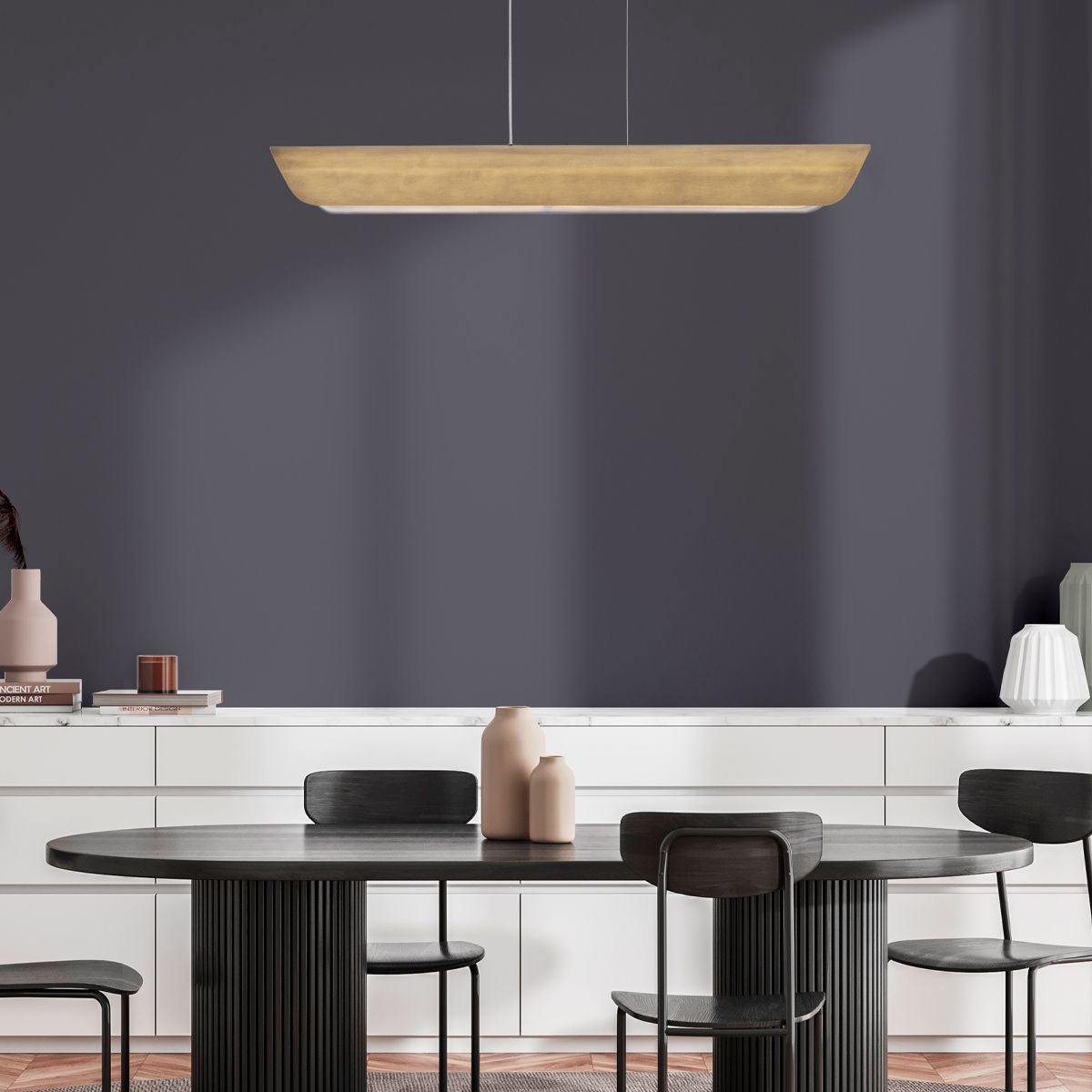 Hinkley Arco Brass Linear LED Pendant Light