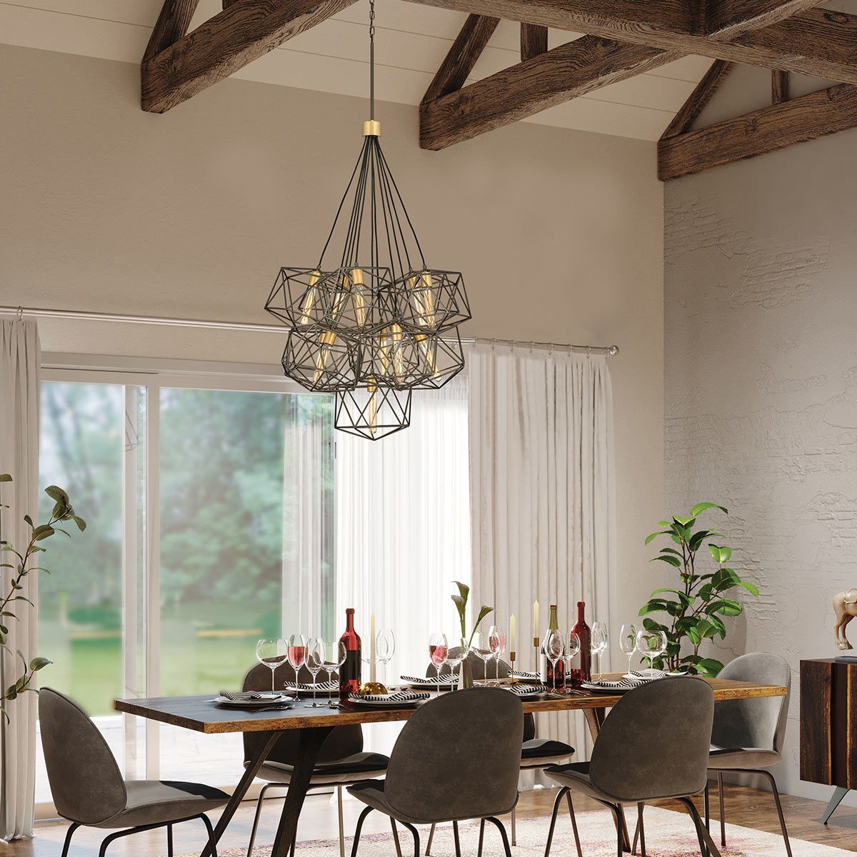 Astrid 11 Light Black Pendant Cluster