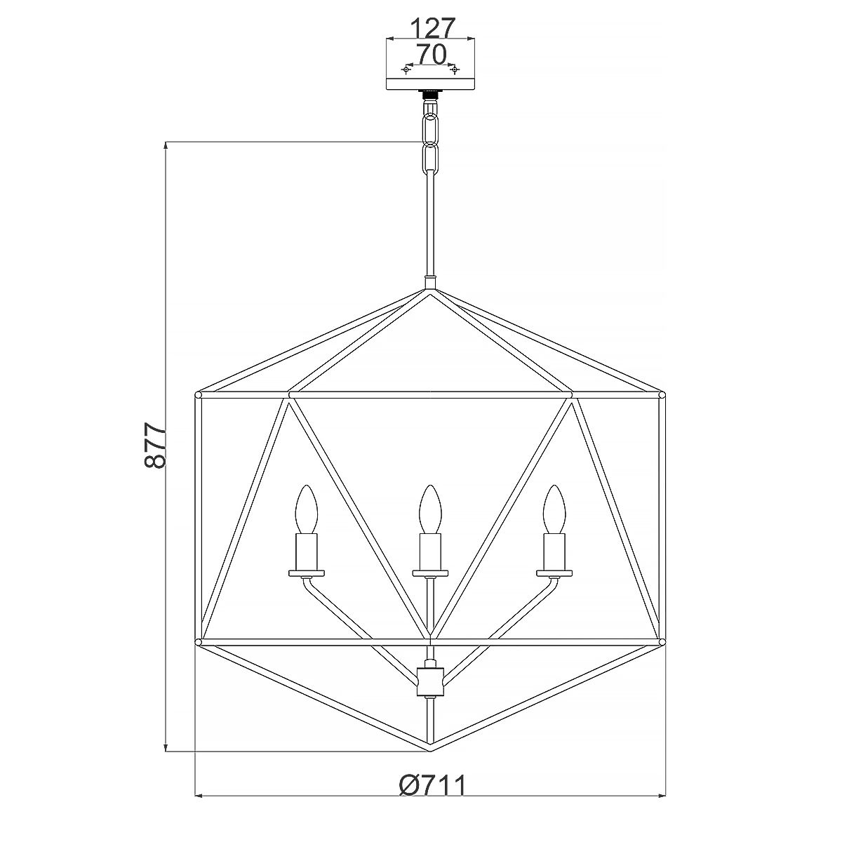 Hinkley Astrid 5 Light Matte Bronze Pendant Chandelier