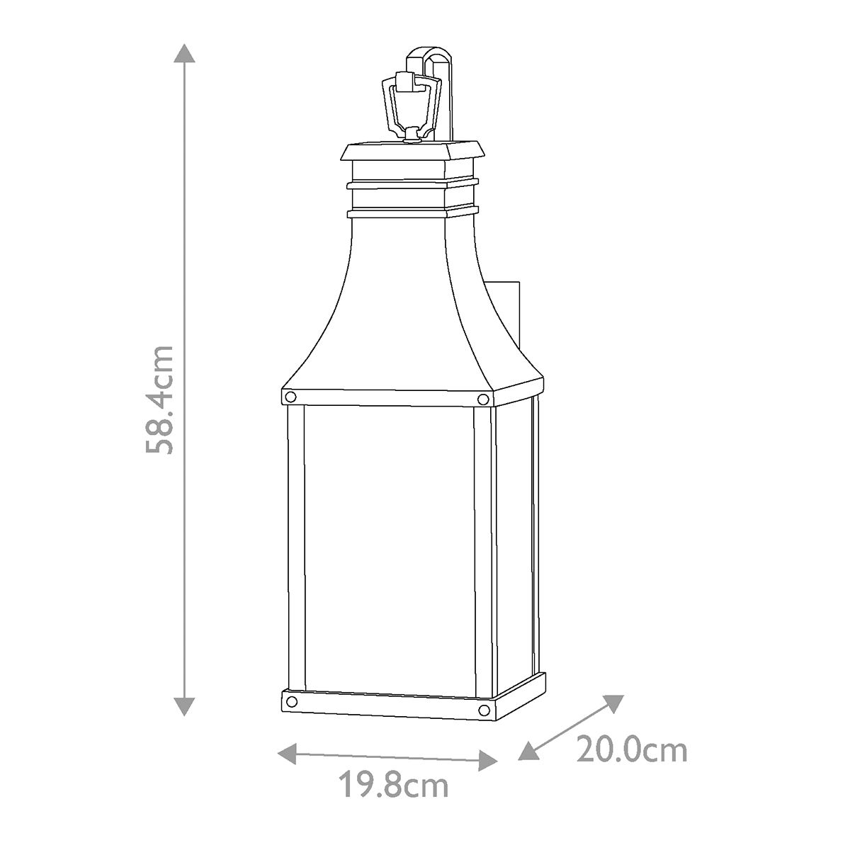 Beacon Hill Black Medium Outdoor Wall Lantern