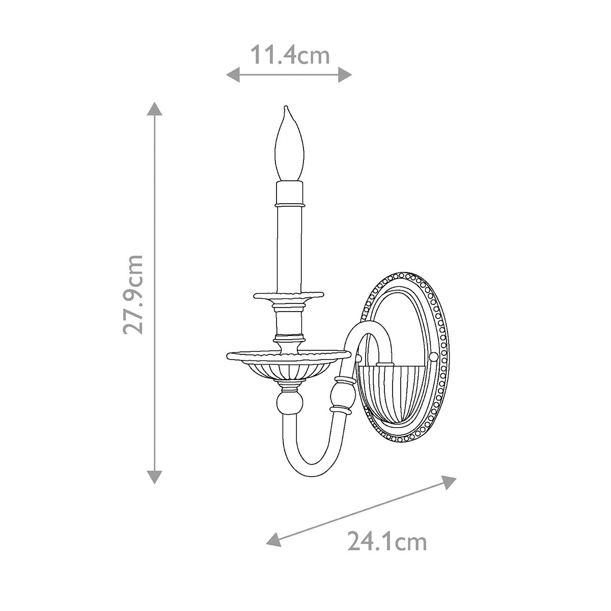 Hinkley Cambridge 1 Lamp Solid Brass Wall Light
