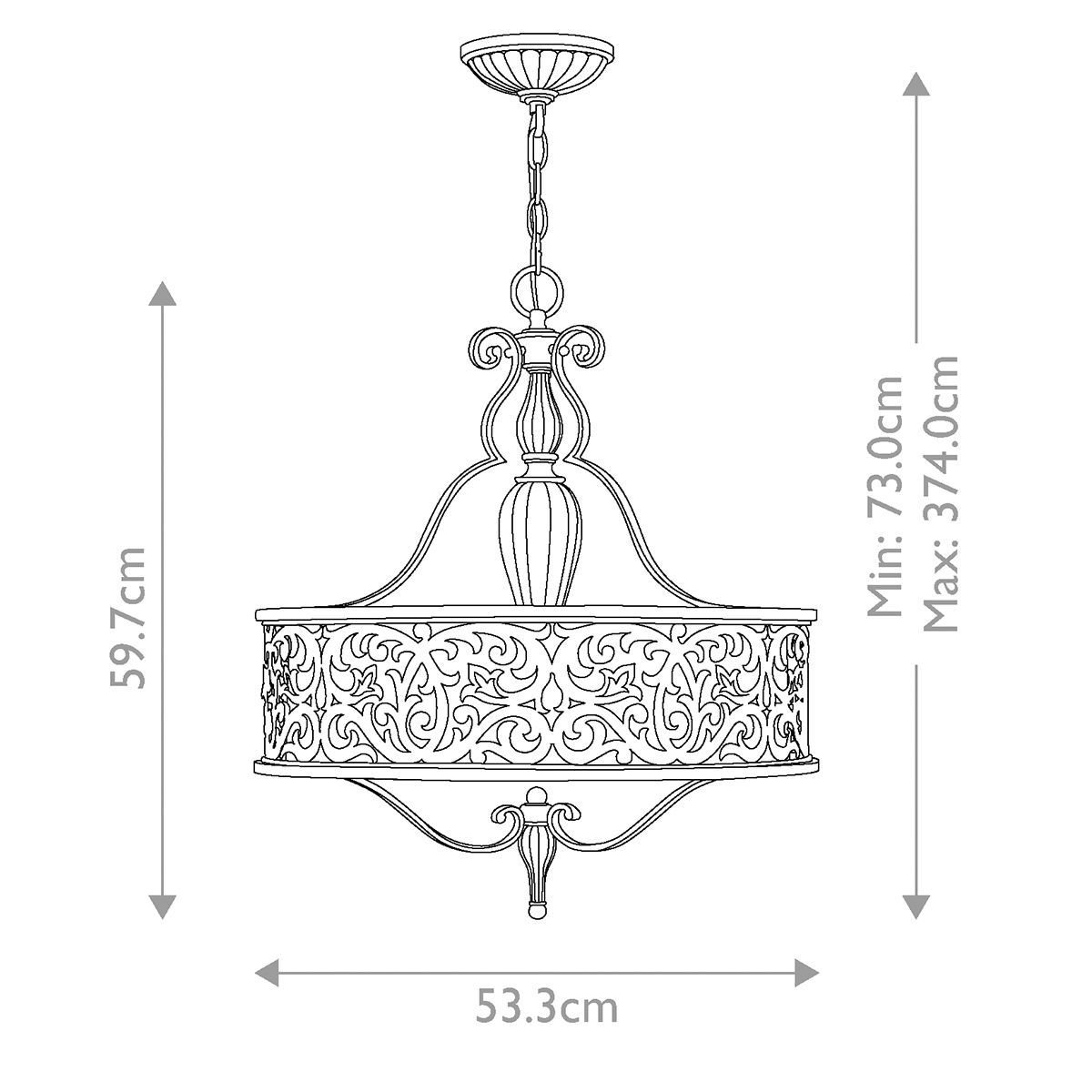 Hinkley Carabel Brushed Champagne Pendant — alternate view