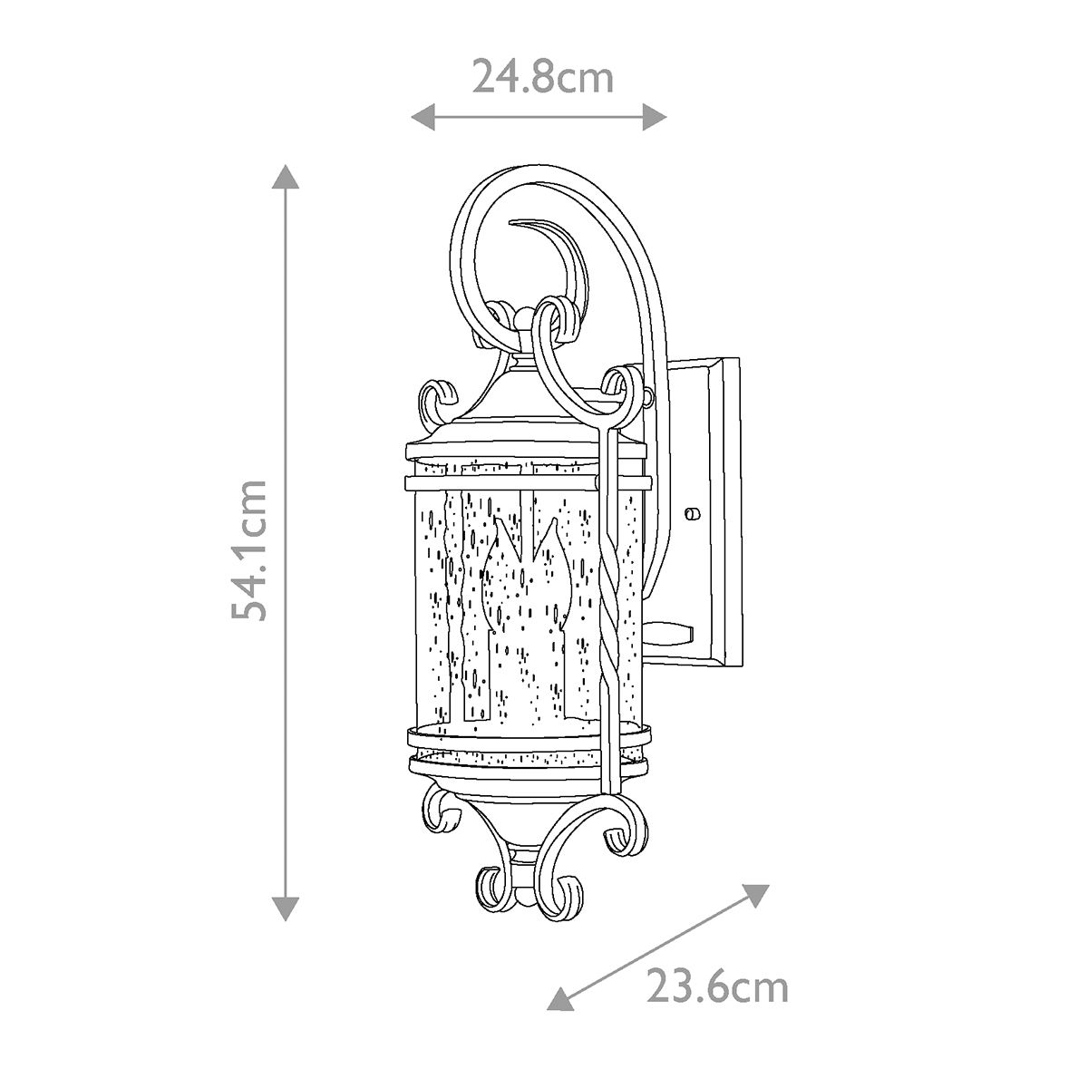 Hinkley Casa 2 Light Black Outdoor Wall Light