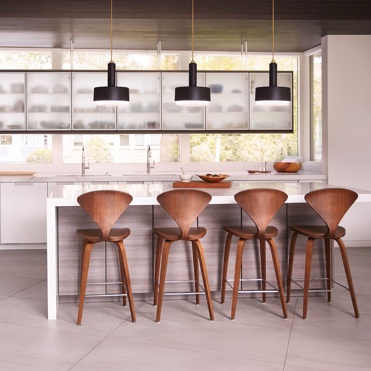 Hinkley Cedric Medium Black Flush Ceiling Light