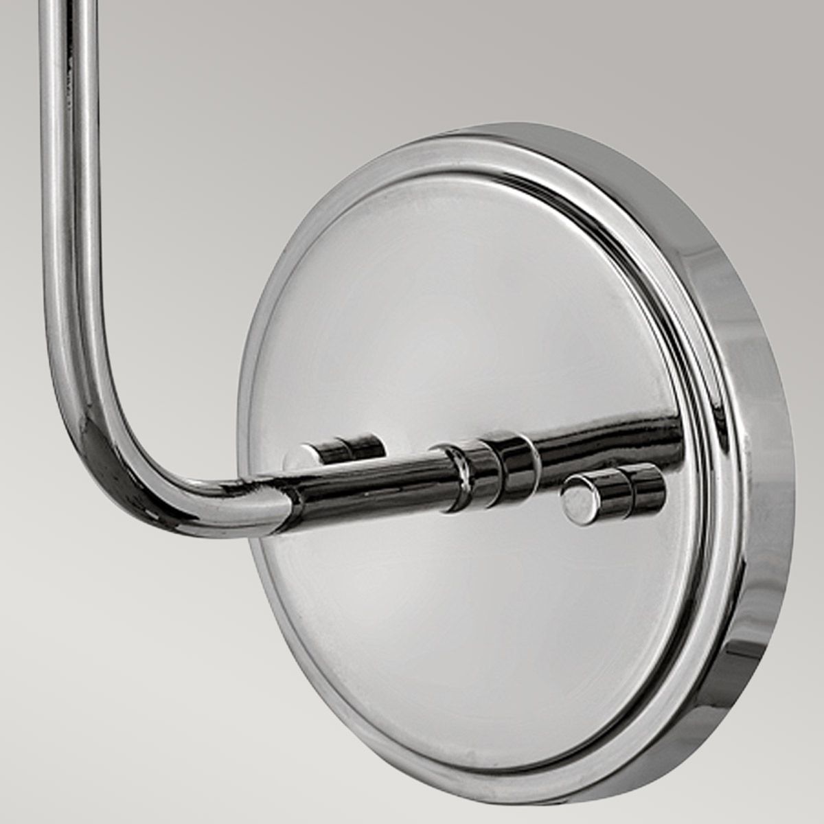 Hinkley Clarke Polished Nickel Wall Light with Pull switch & White Shade