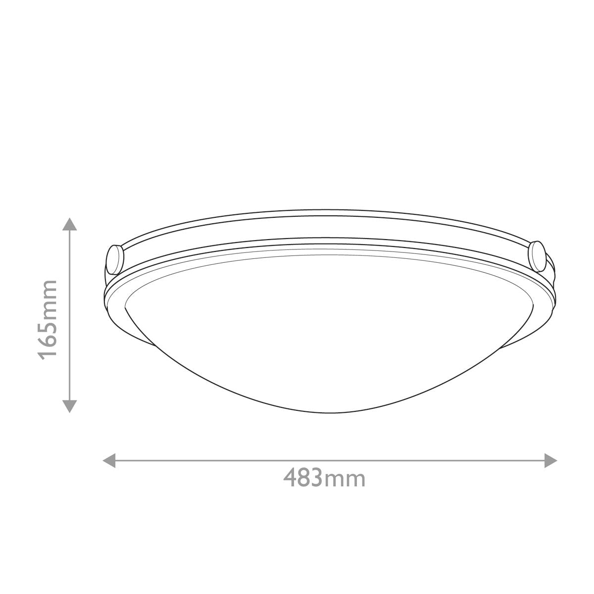 Collier Black Medium Flush Ceiling Light