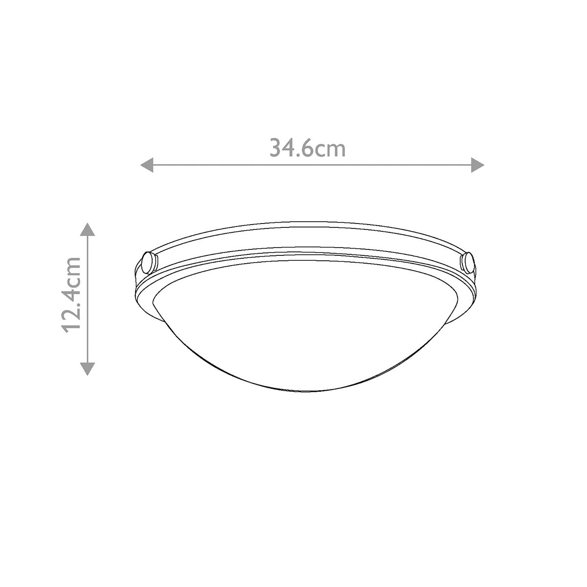 Hinkley Collier 2 Light Small Flush Brass Ceiling Light