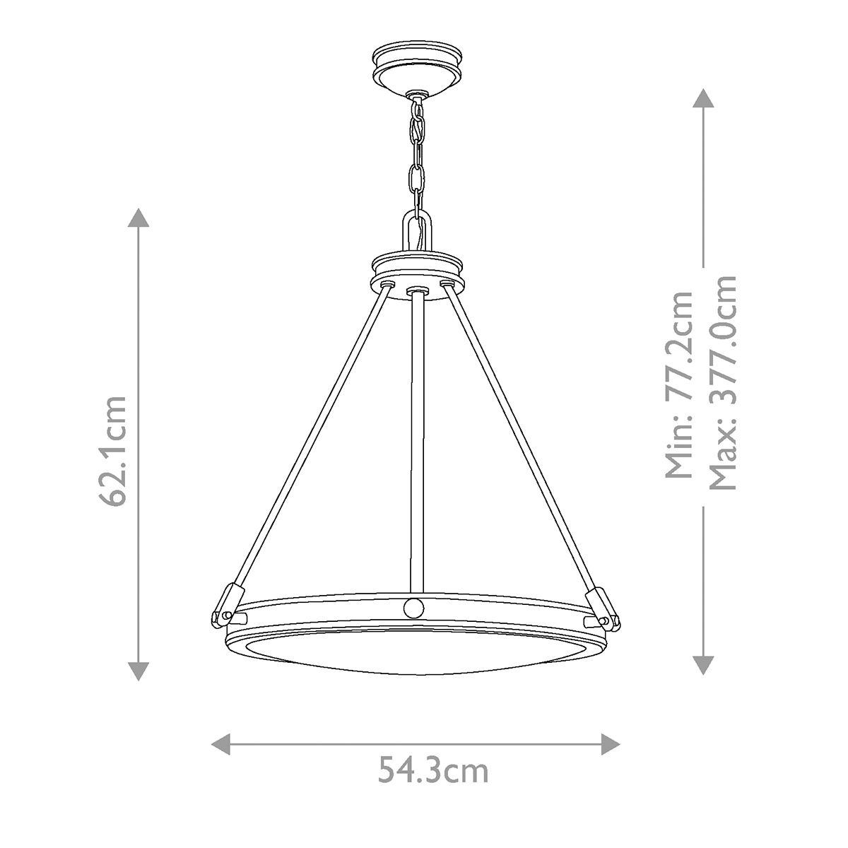 Hinkley Collier 4 Light Brass Pendant Ceiling Light