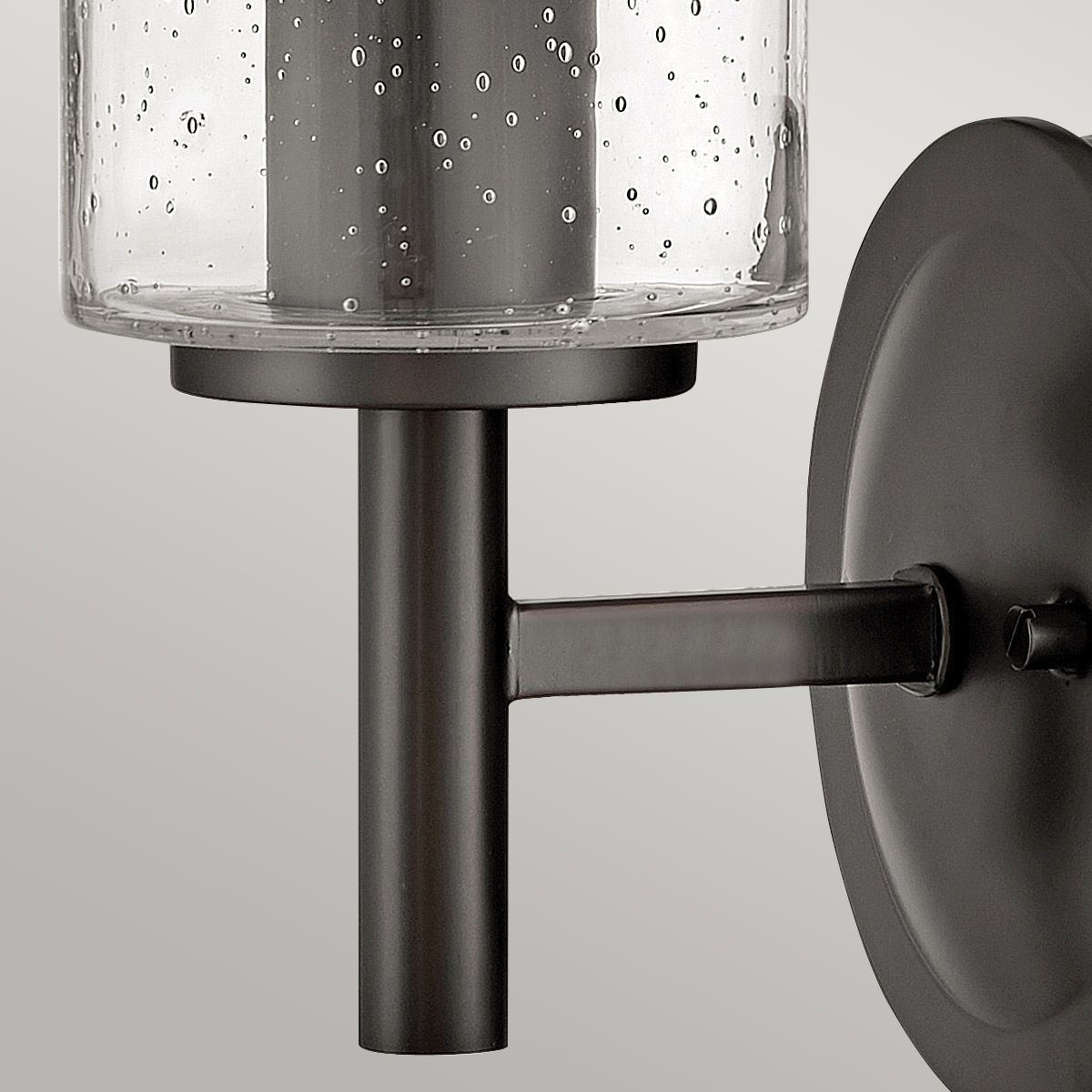 Collier Black Wall Light with Seeded Glass Shades