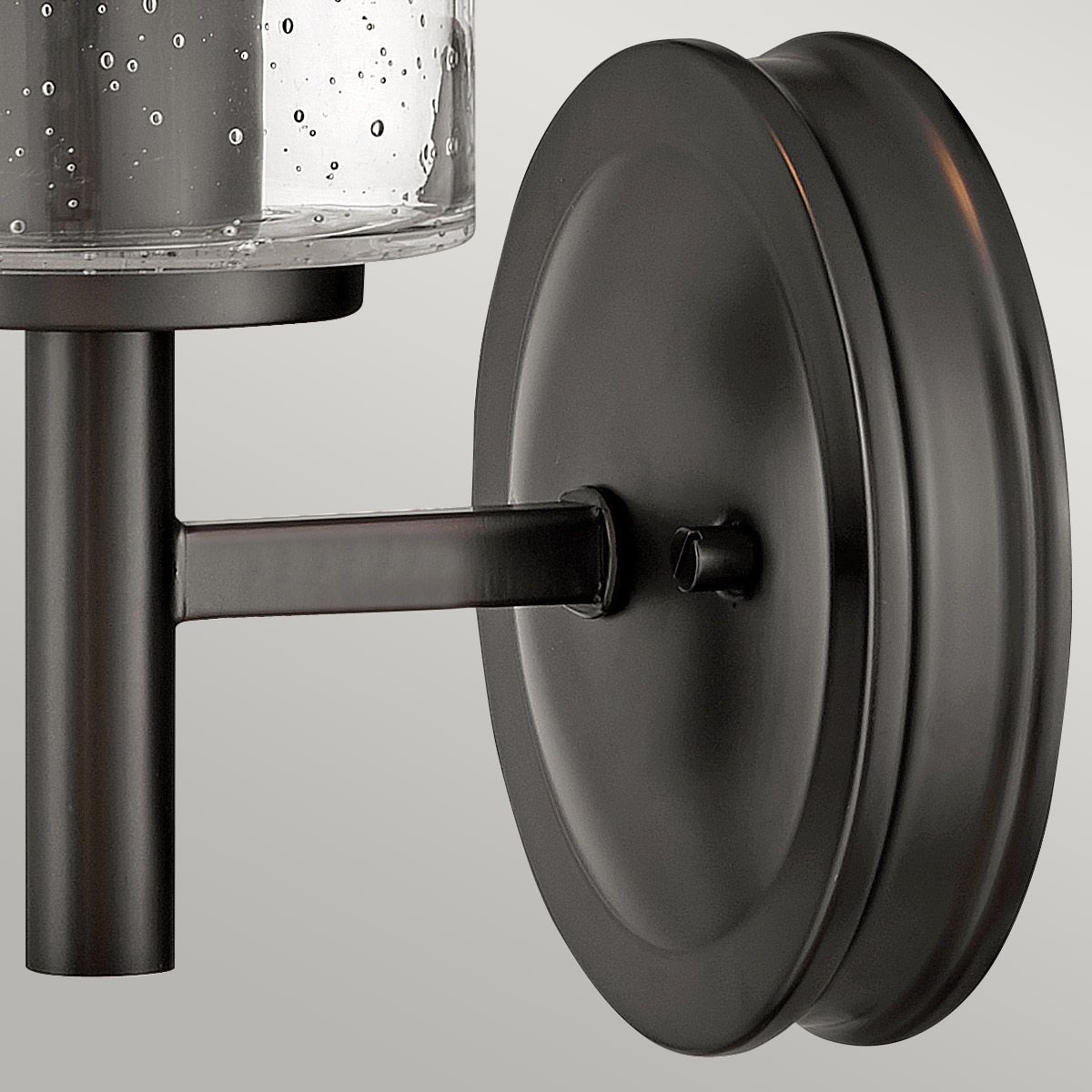 Collier Black Wall Light with Seeded Glass Shades