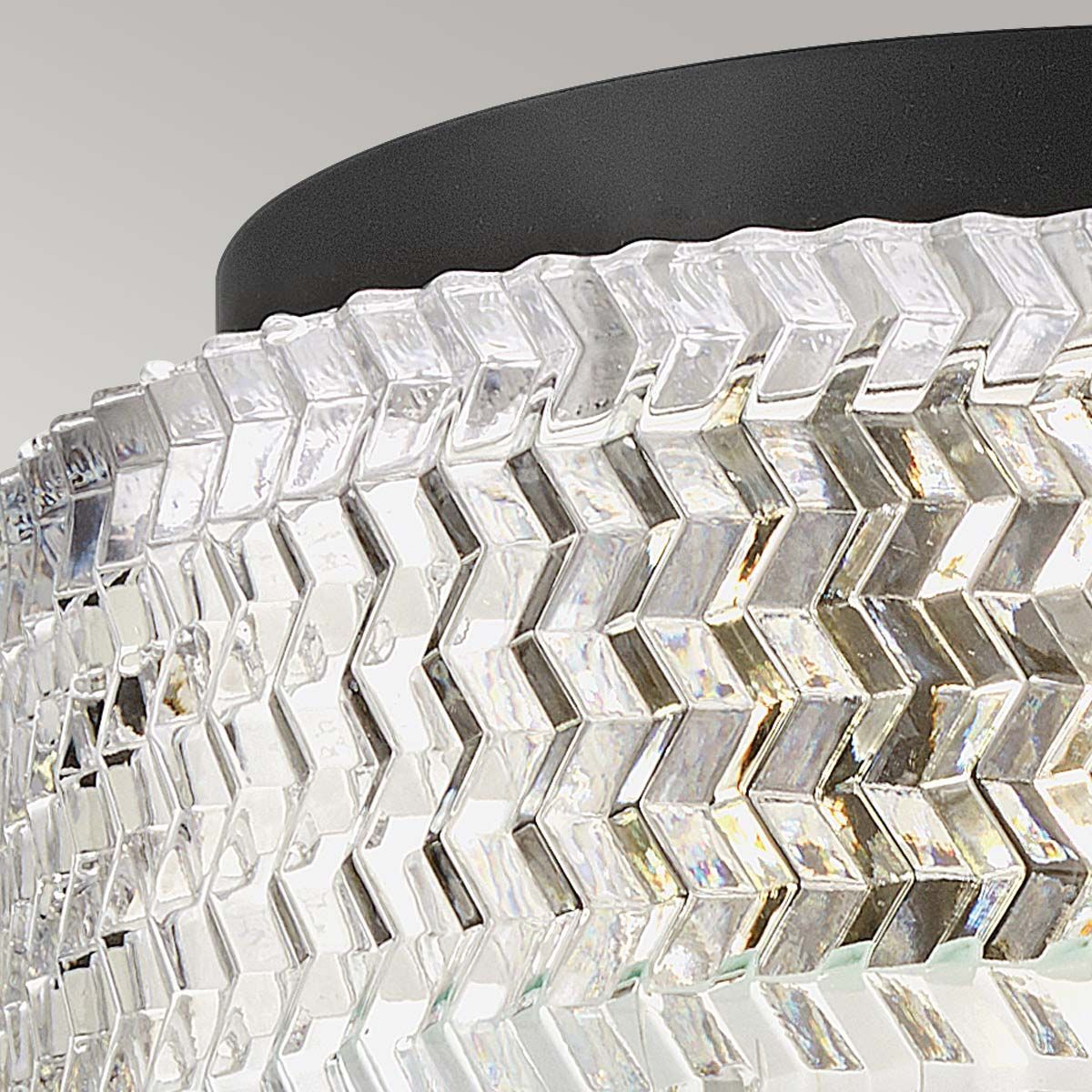 Hinkley Elle Black Small Flush Ceiling Light