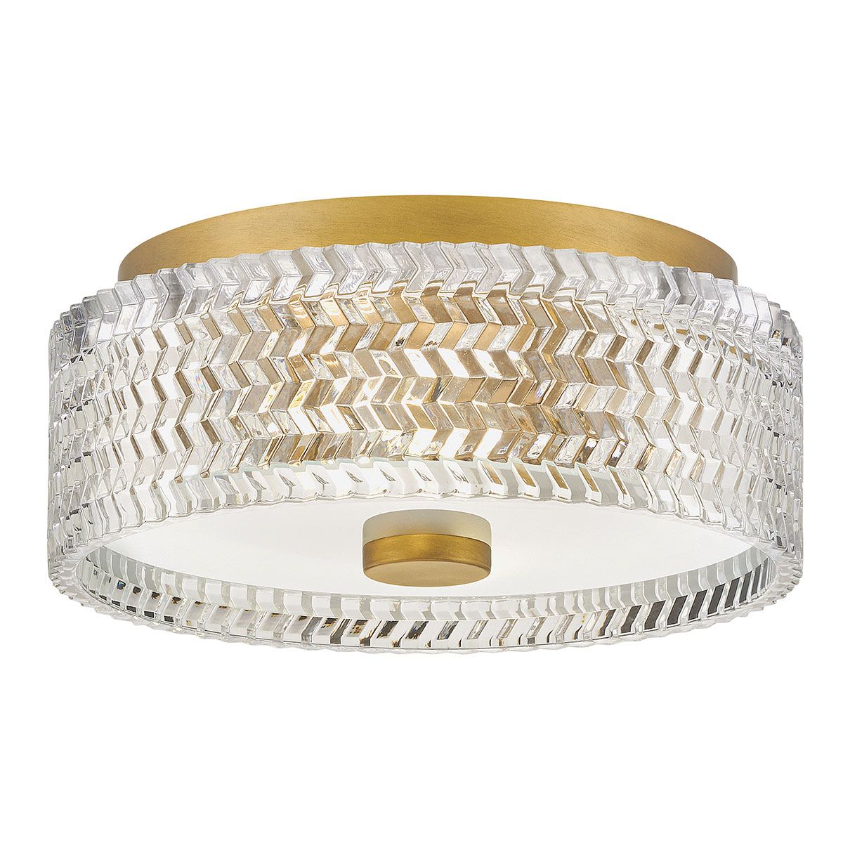 Hinkley Elle Living Room Brass Small Flush Ceiling Light by Hinkley Lighting HK-ELLE-F-S-HB