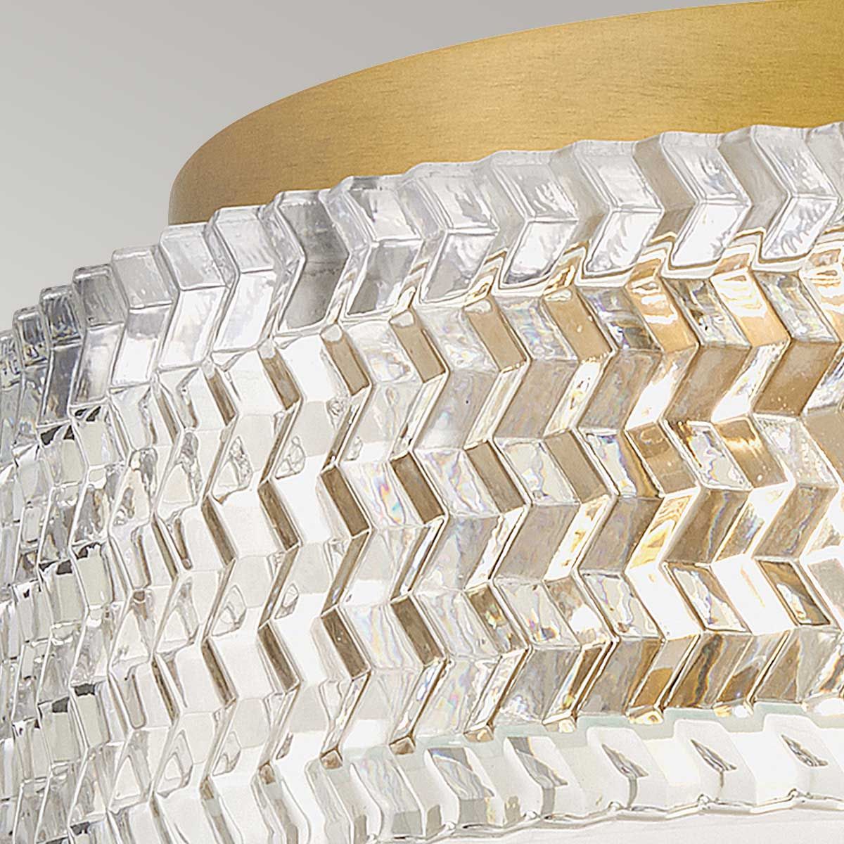 Hinkley Elle Brass Small Flush Ceiling Light-WAREHOUSE-40-260626