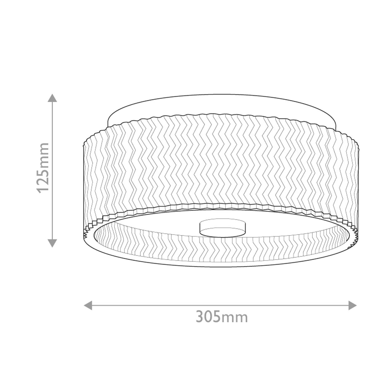 Hinkley Elle Chrome Small Flush Ceiling Light