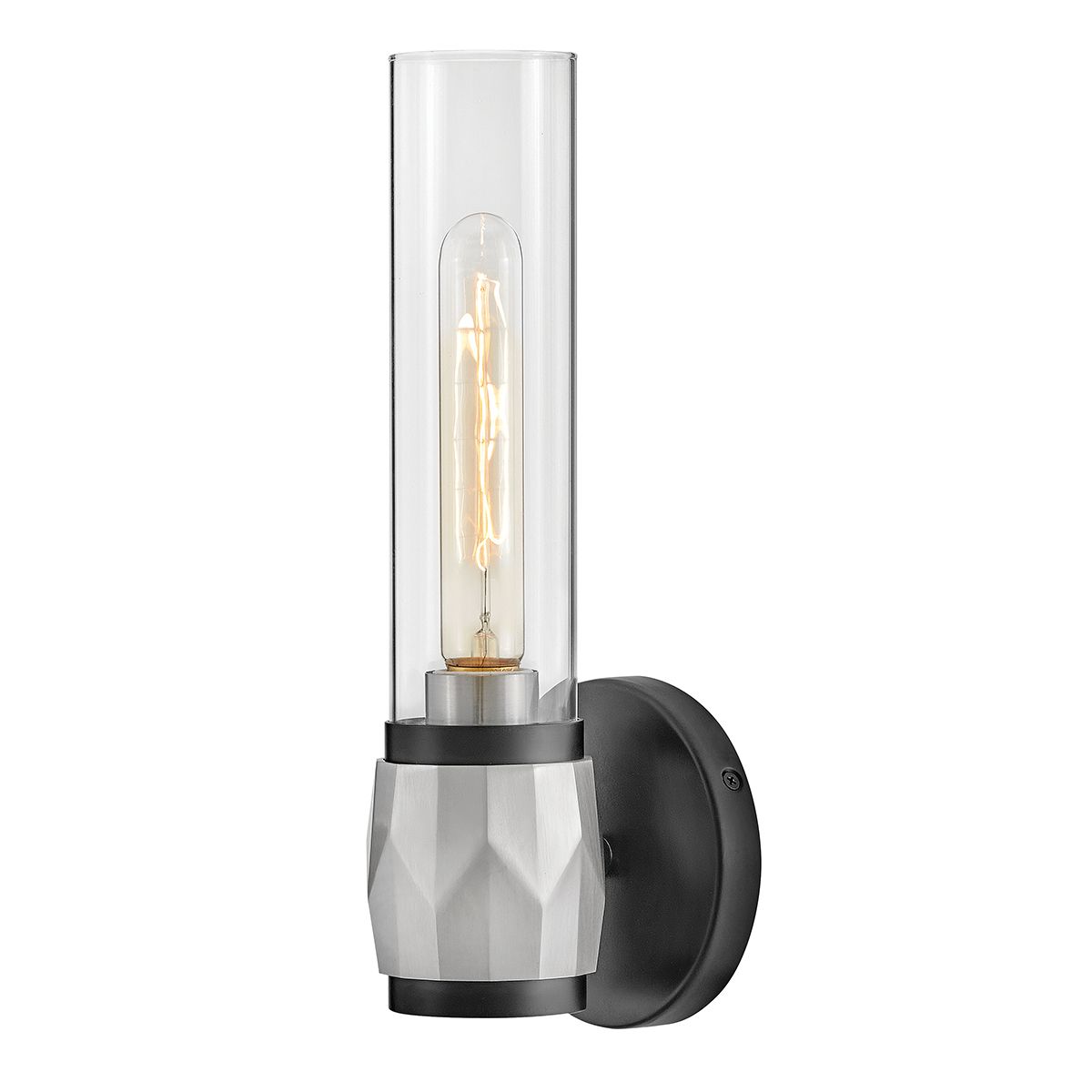 Ellison Black with Brushed Nickel Wall Light. HK-ELLISON1-BK-BN by Hinkley