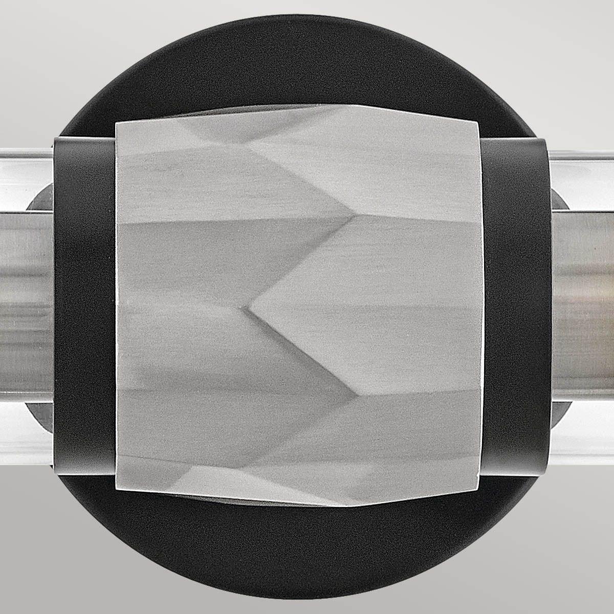 Ellison Double Black with Brushed Nickel Wall Light.