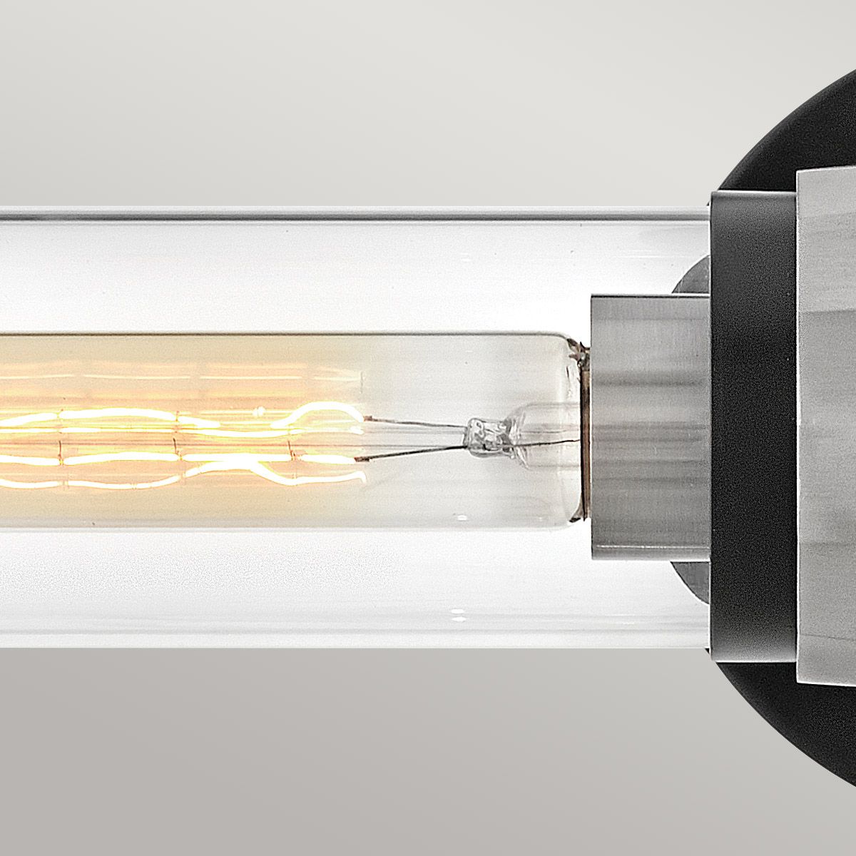 Ellison Double Black with Brushed Nickel Wall Light.