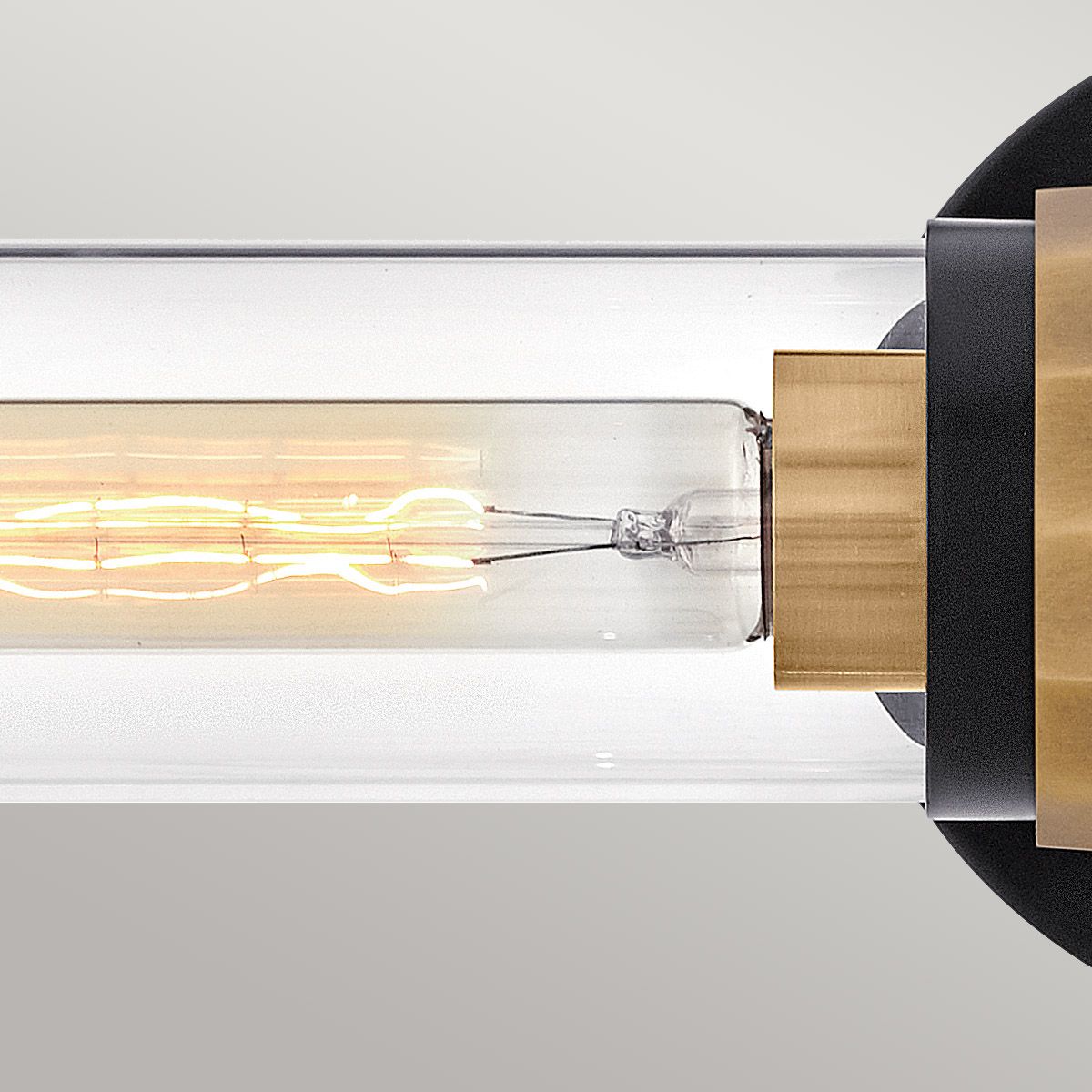 Ellison Double Black with Heritage Brass Wall Light.