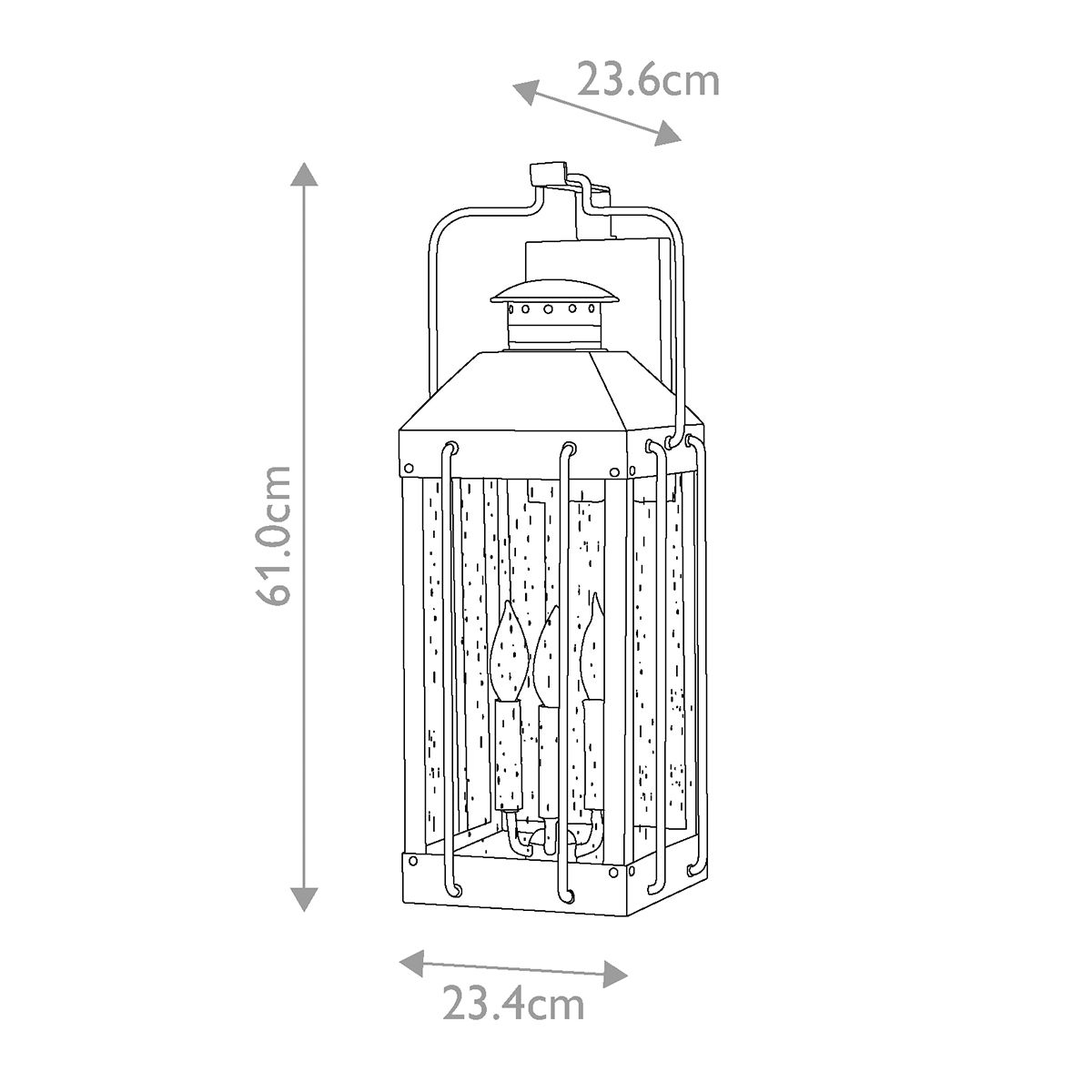 Hinkley Fitzgerald 3 Light Large Outdoor Wall Light