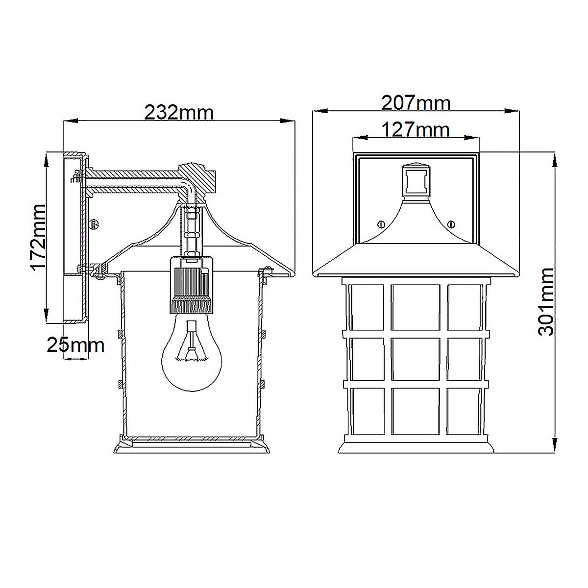 Hinkley Freeport 1lt Medium White Outdoor Wall Light
