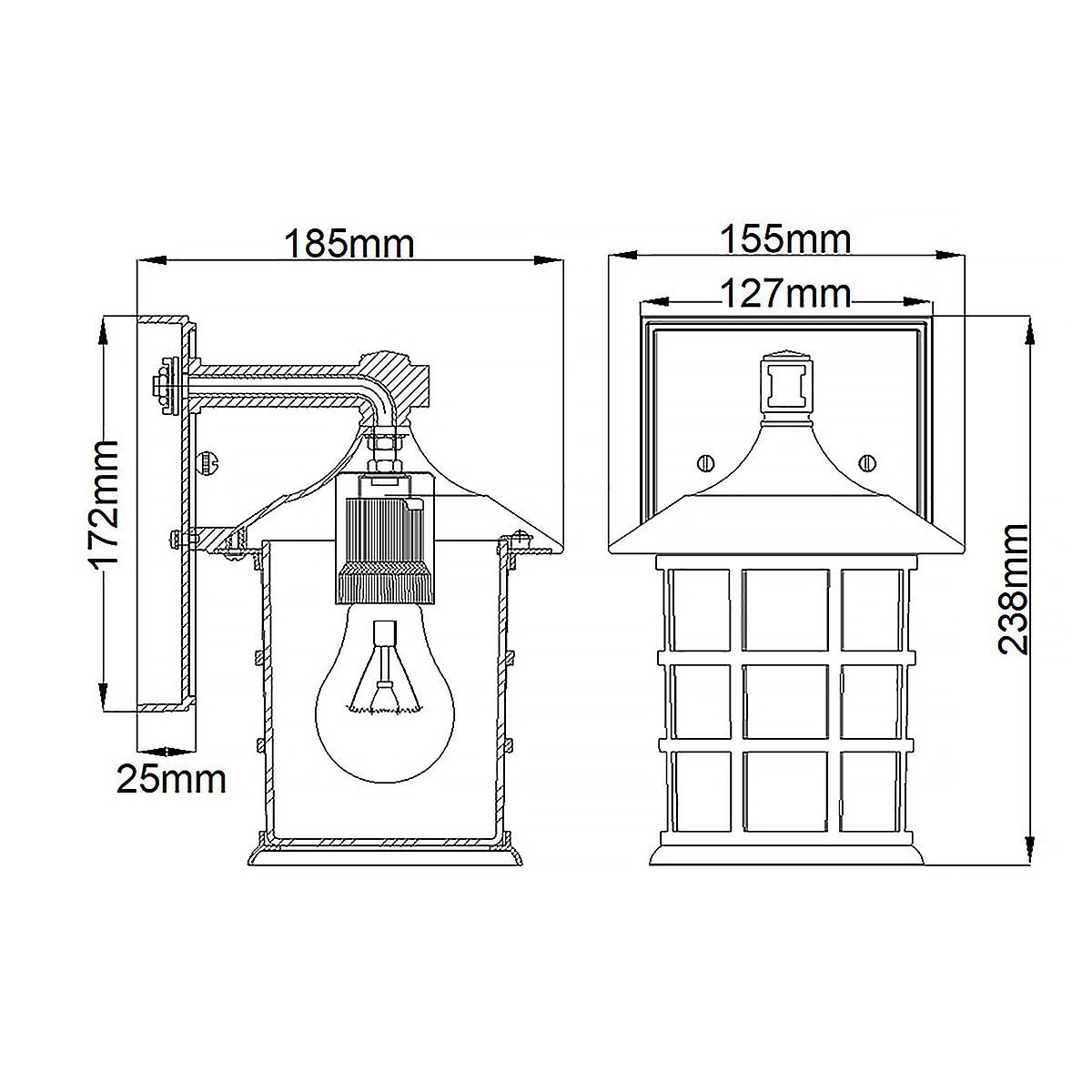 Hinkley Freeport 1lt Small White Outdoor Wall Light