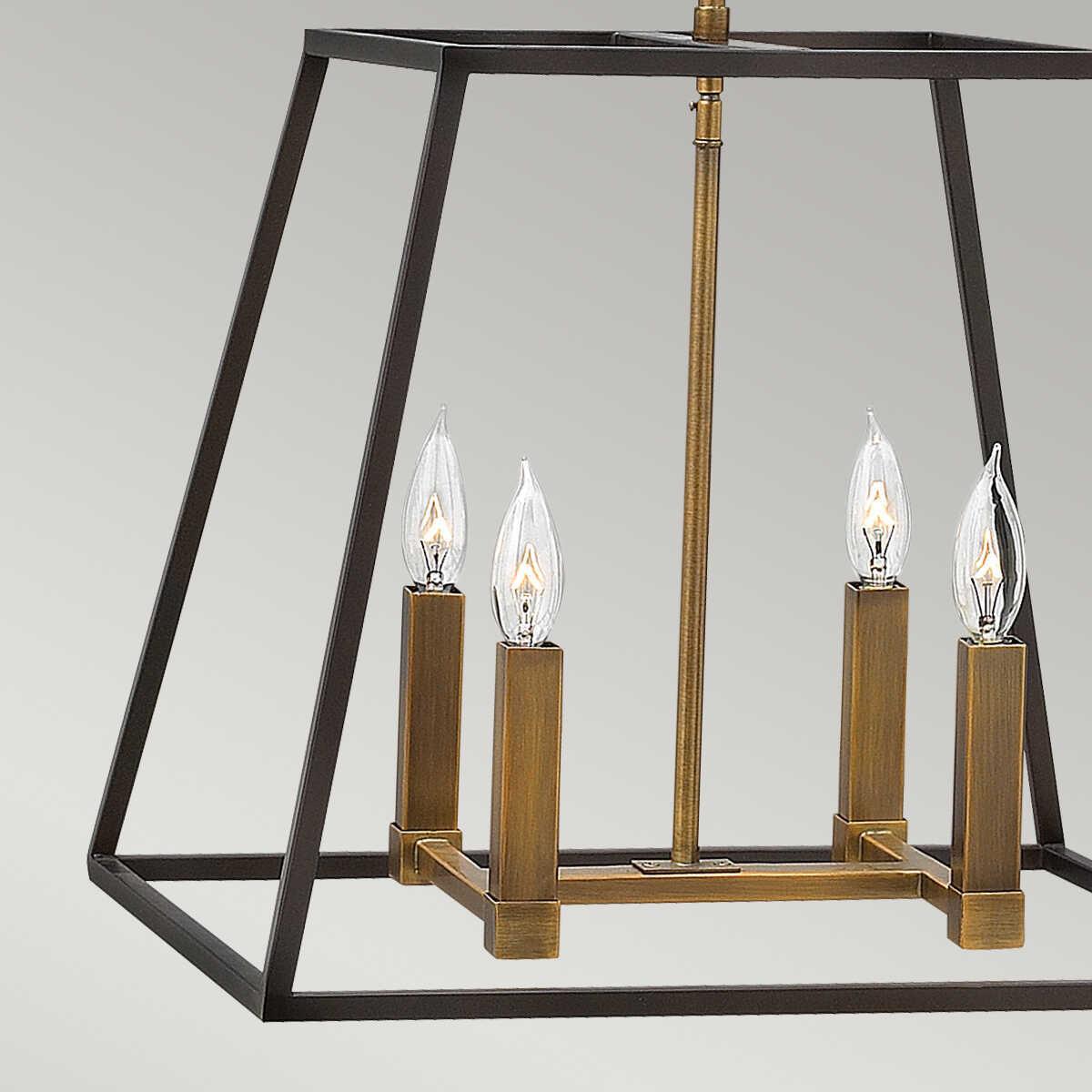 Hinkley Fulton 4 Light Bronze Pendant Chandelier-OPEN-BOX-50-290626
