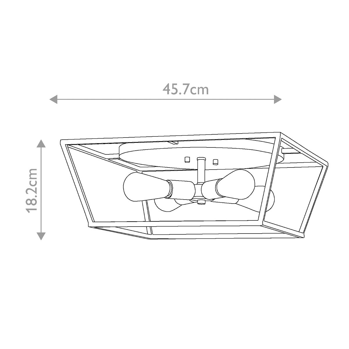 Hinkley Fulton 4 Light Bronze Ceiling Flush Mount