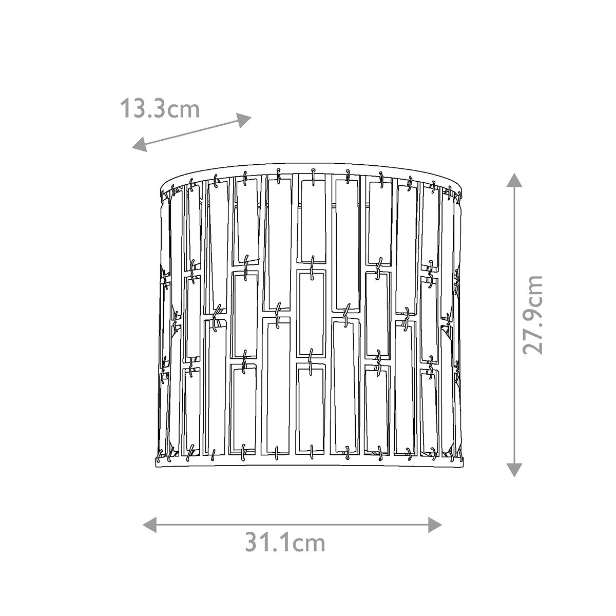 Hinkley Gemma 2 Light Silver Wall Light