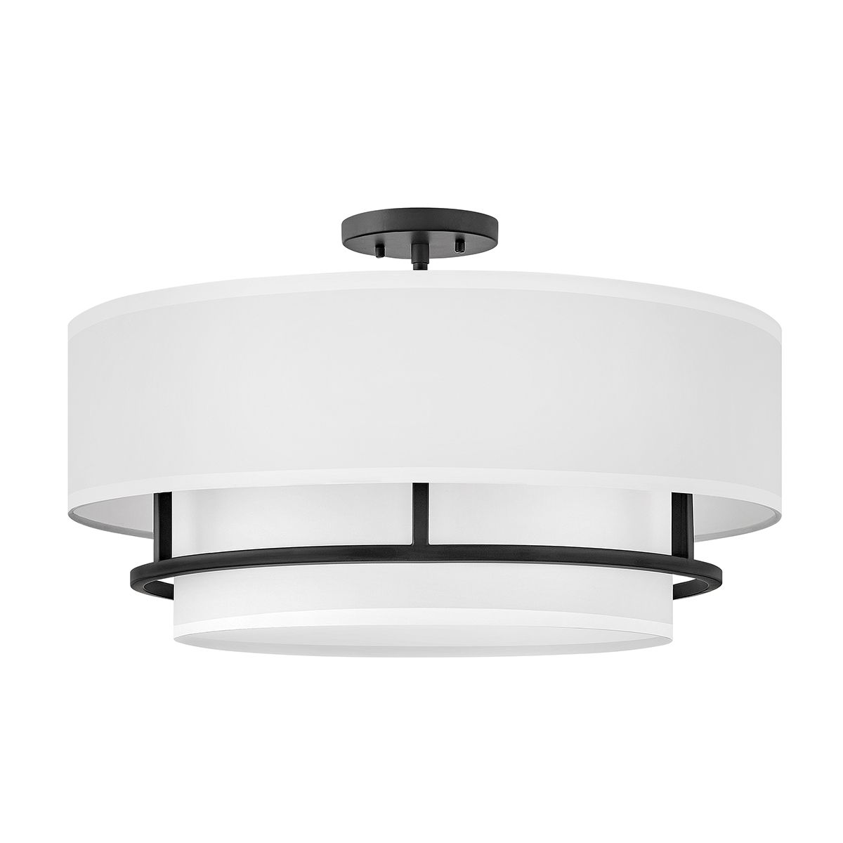 Graham 4 Light Black Living Room Semi Flush/Pendant Ceiling Light By Hinkley HK-GRAHAM-L-BK