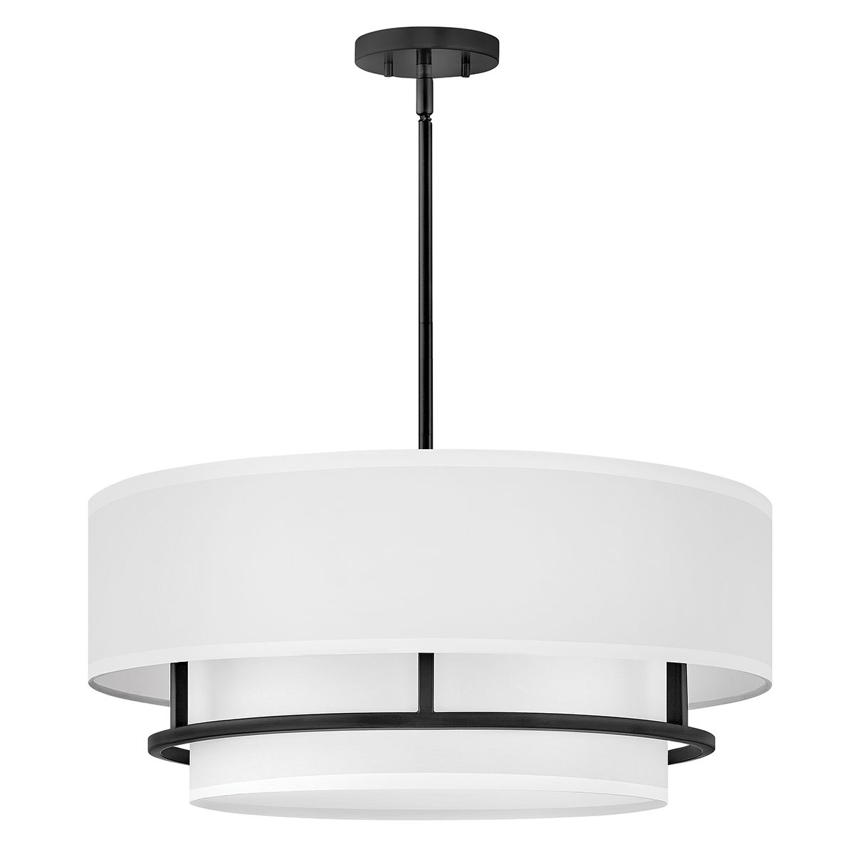 Graham 4 Light Black Semi Flush or Pendant Ceiling Light