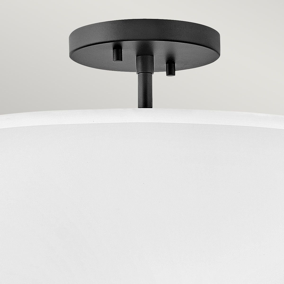 Graham 3 Light Black Semi Flush or Pendant Ceiling Light