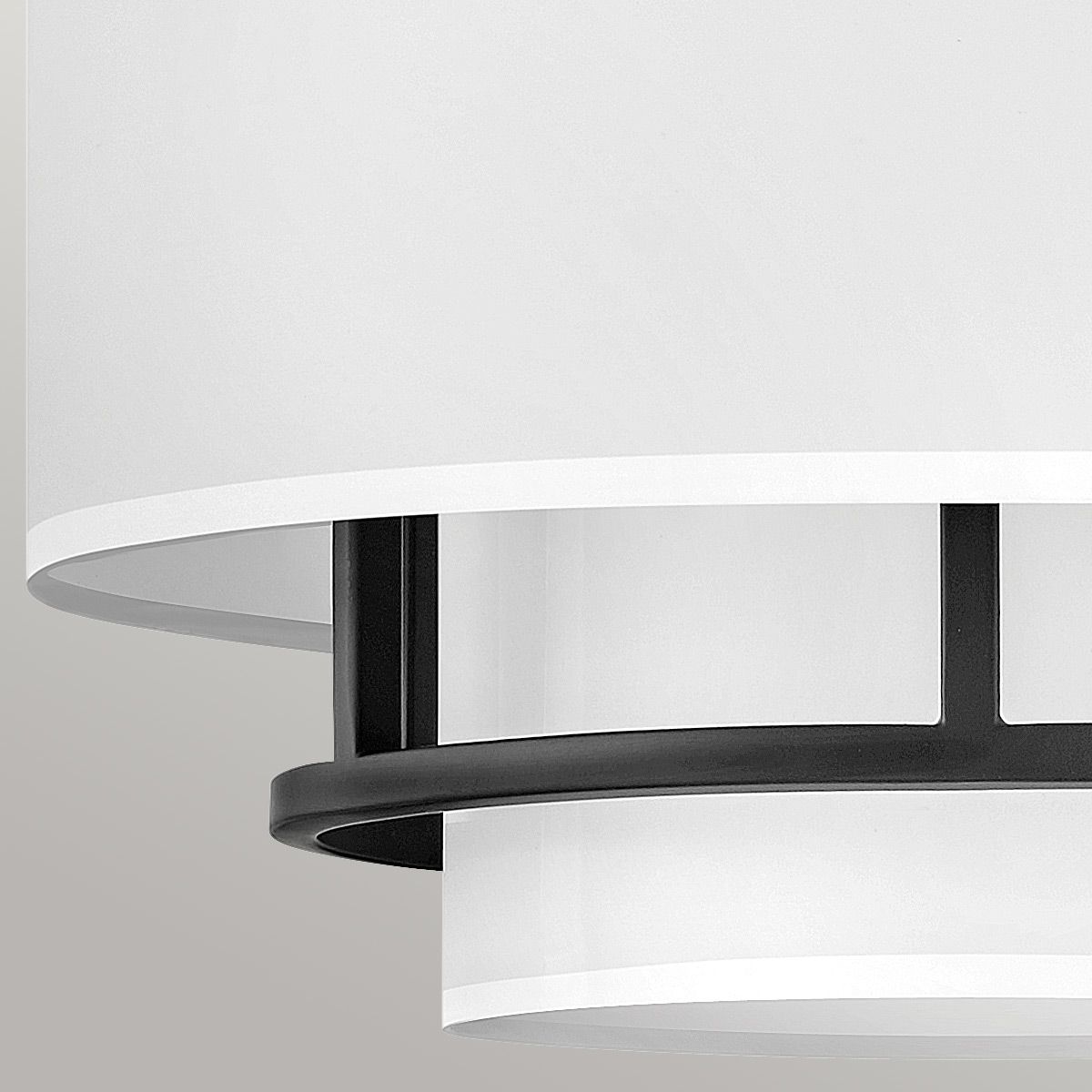 Graham 3 Light Black Semi Flush or Pendant Ceiling Light