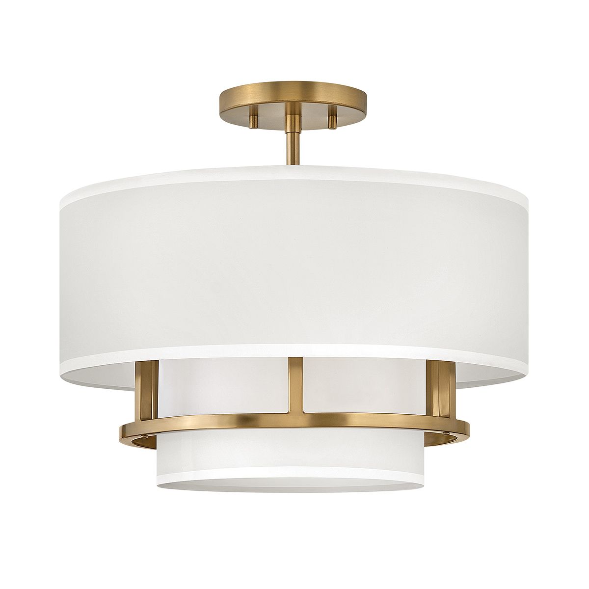 Graham 3 Light Brass Living Room Semi Flush/Pendant Ceiling Light By Hinkley HK-GRAHAM-M-LCB