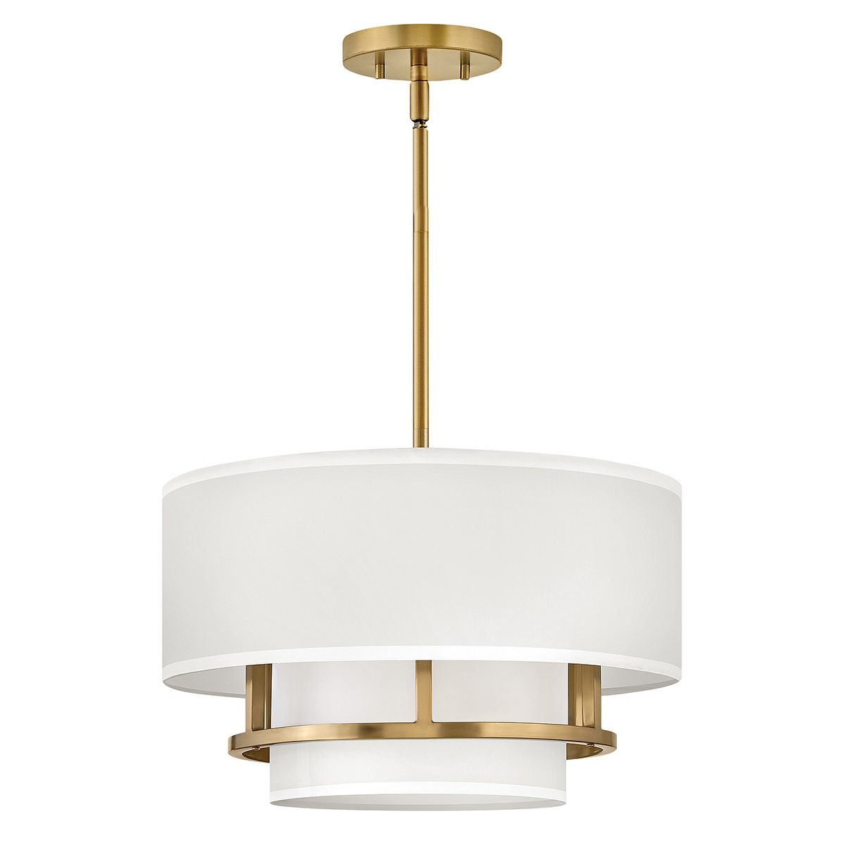Graham 3 Light Brass Semi Flush or Pendant Ceiling Light