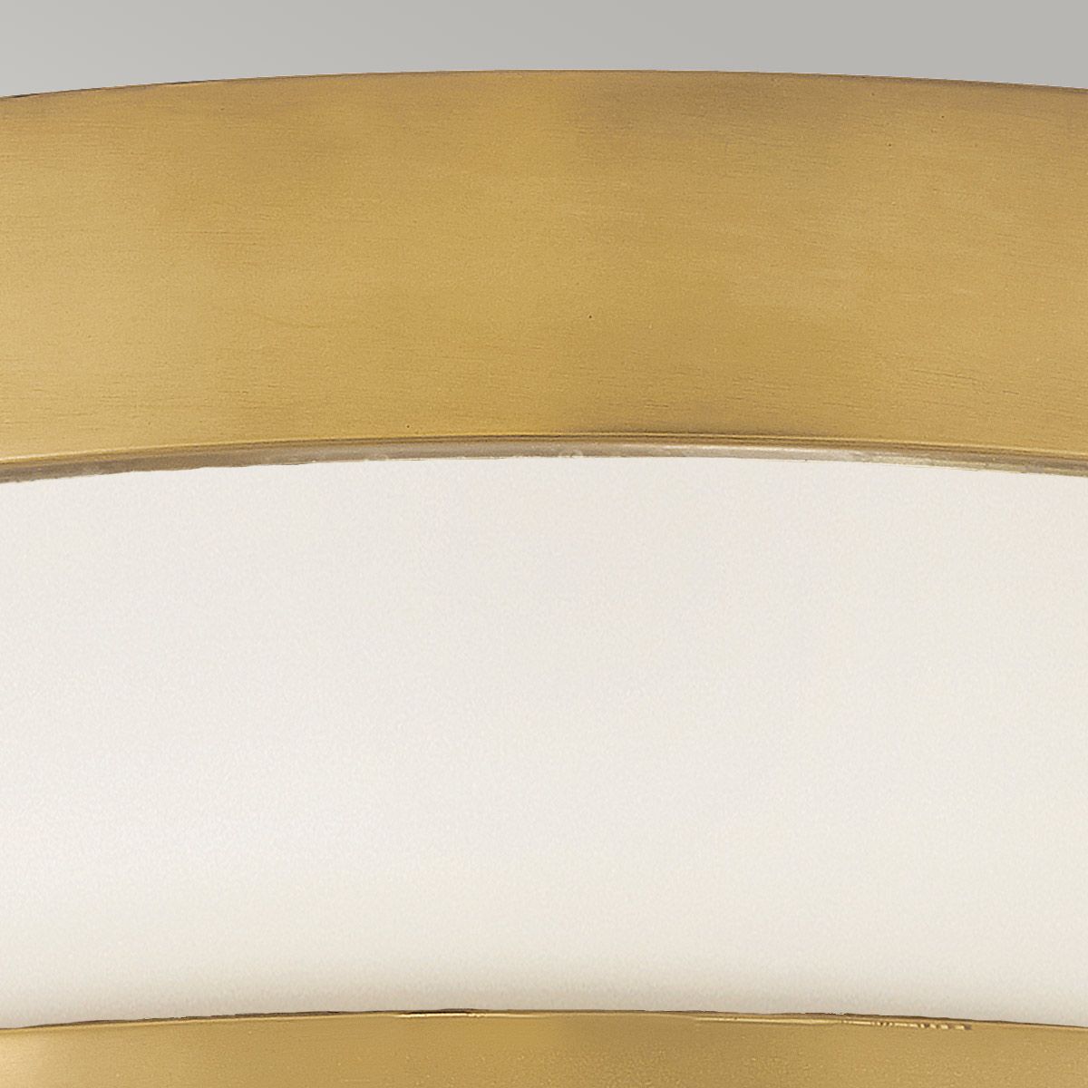 Harper 3 Light Brass Flush Ceiling Light Opal Glass Shade-warehouse-180926
