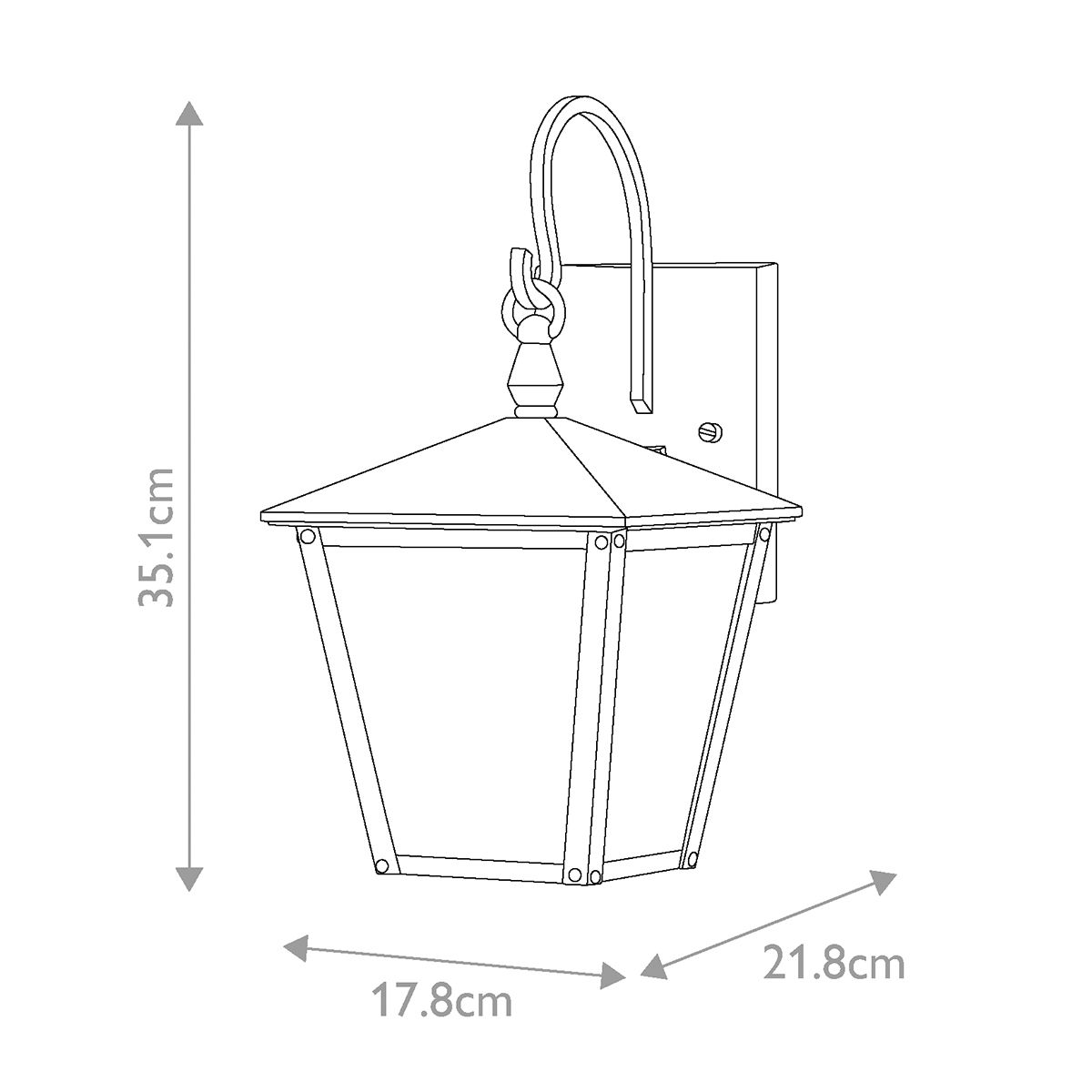 Hinkley Huntersfield 1 Light Small Outdoor Wall Light