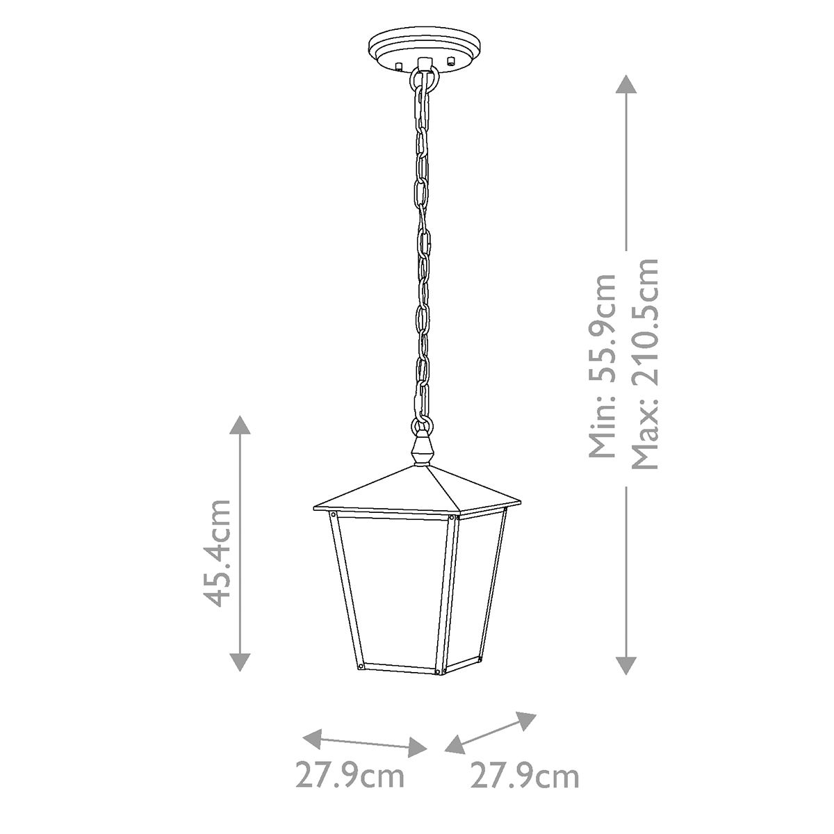 Hinkley Huntersfield 3 Light Large Outdoor Chain Lantern