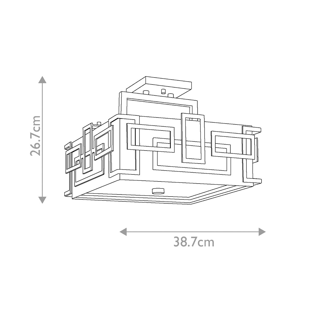 Hinkley Lanza Rubbed Bronze Semi-Flush Ceiling Light
