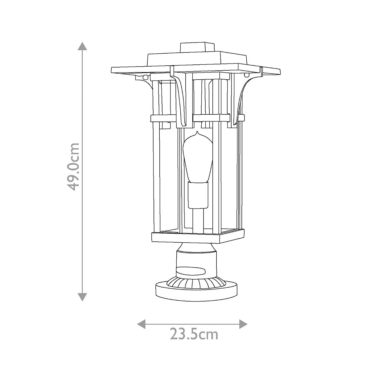 Hinkley Manhattan Oil Rubbed Bronze Outdoor Pedestal Lantern