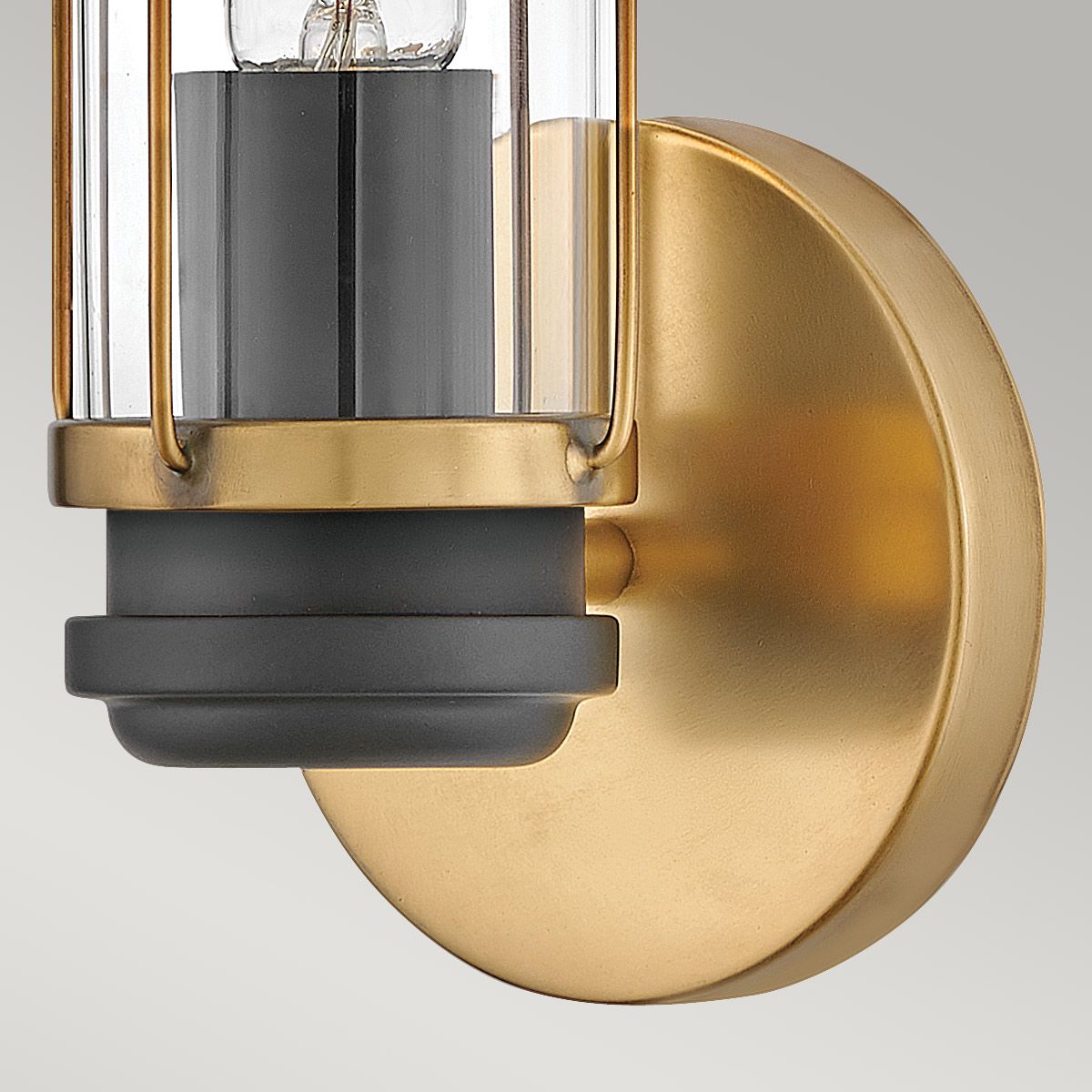 Masthead Brass & Black Bathroom Wall Light