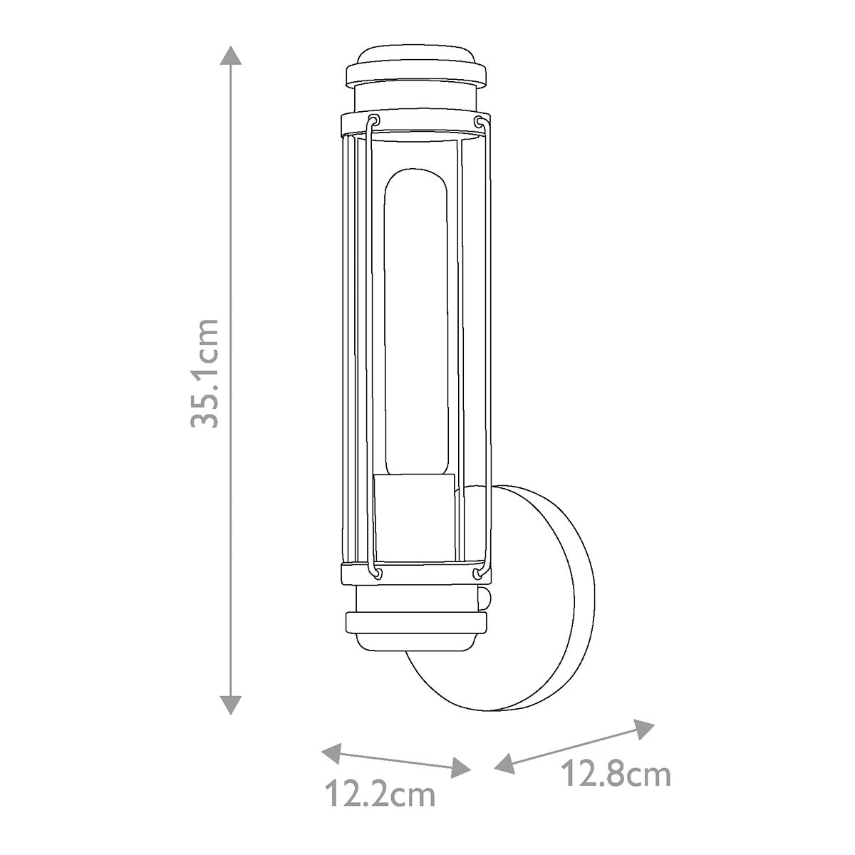 Masthead Brass & Black Bathroom Wall Light
