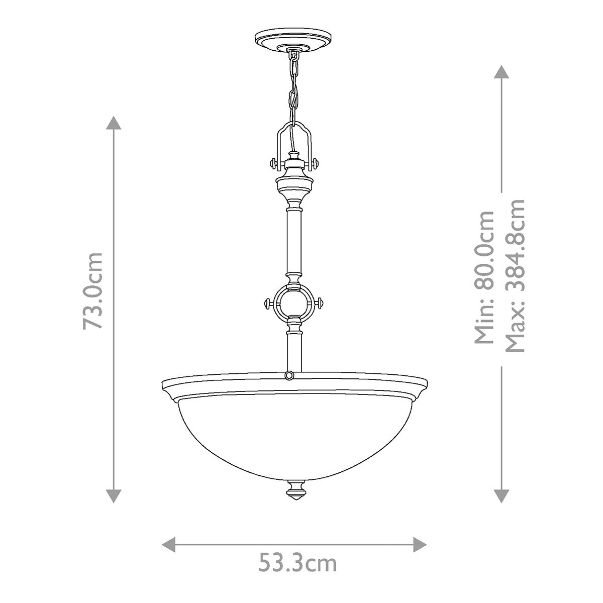 Hinkley Mayflower Bronze Finish Inverted Ceiling Pendant