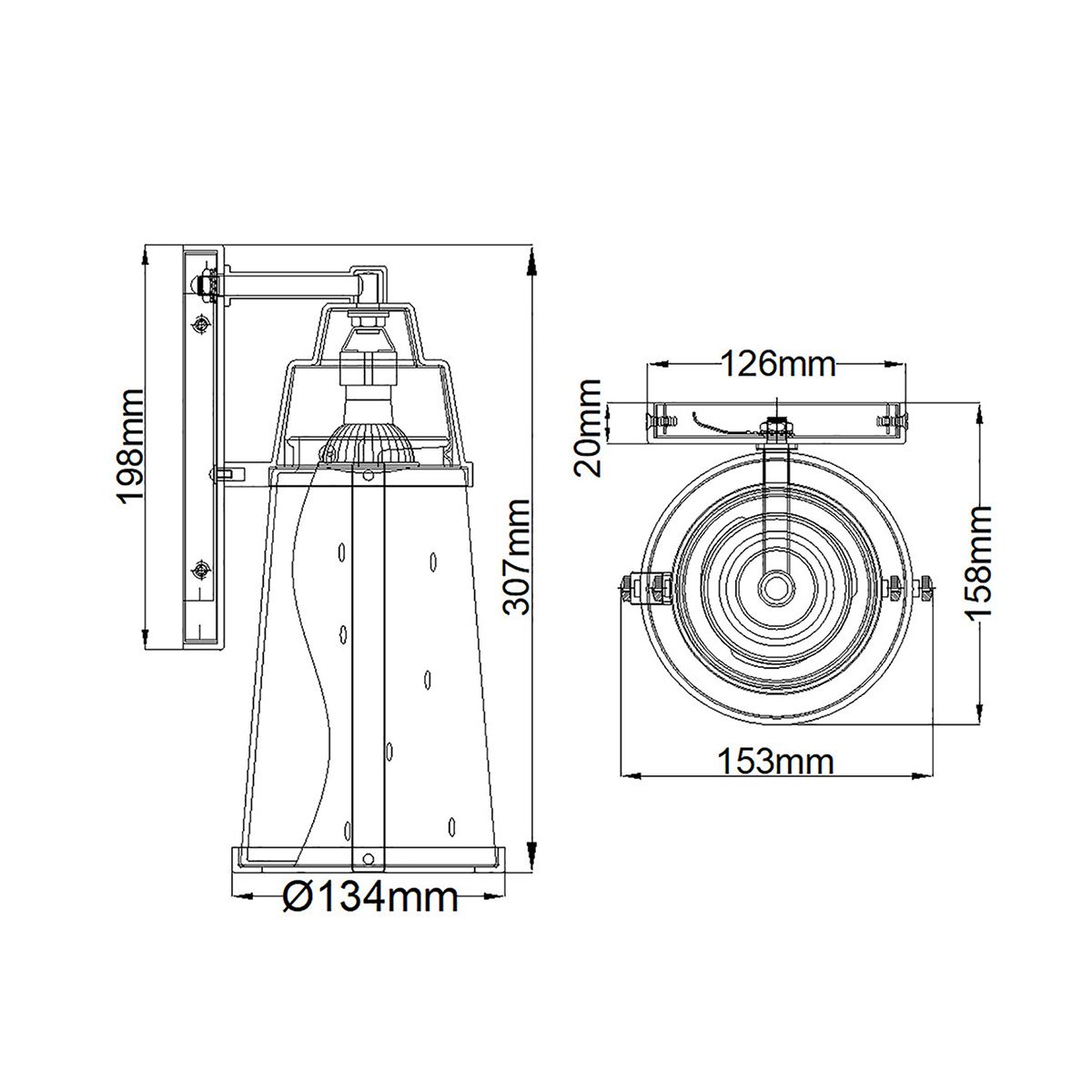 Hinkley Miles 1 Light NIckel Outdoor Wall Light