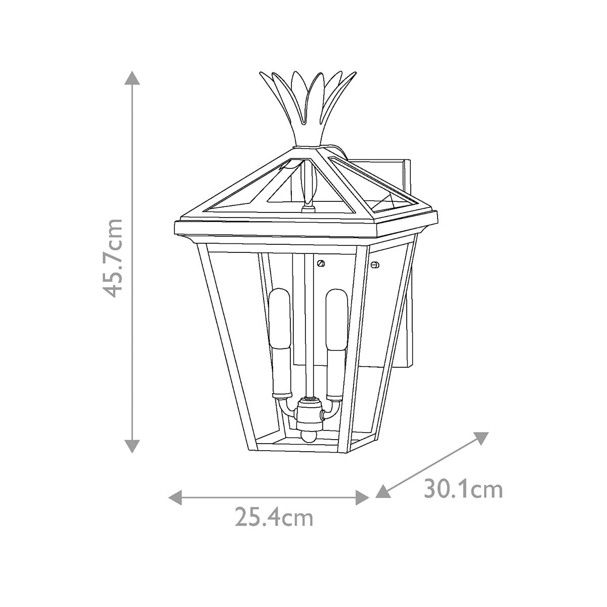 Palma Bronze Medium Outdoor Wall Lantern-warehouse-180926